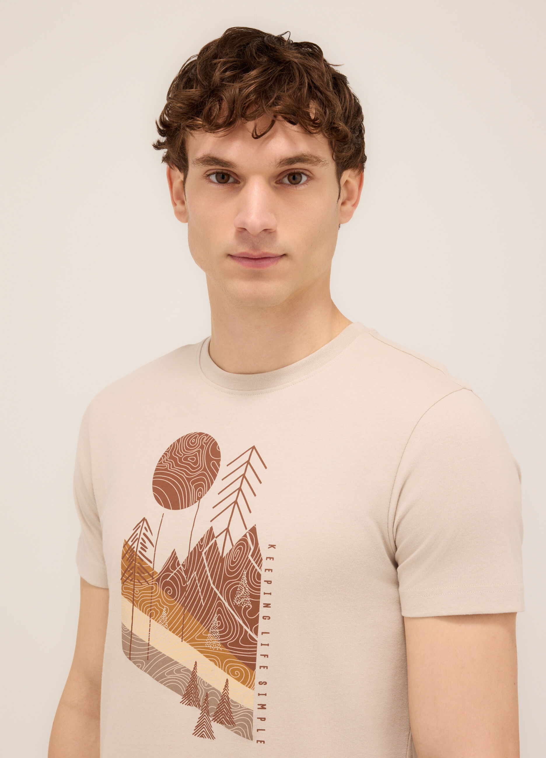 T-shirt girocollo stampa natura_2