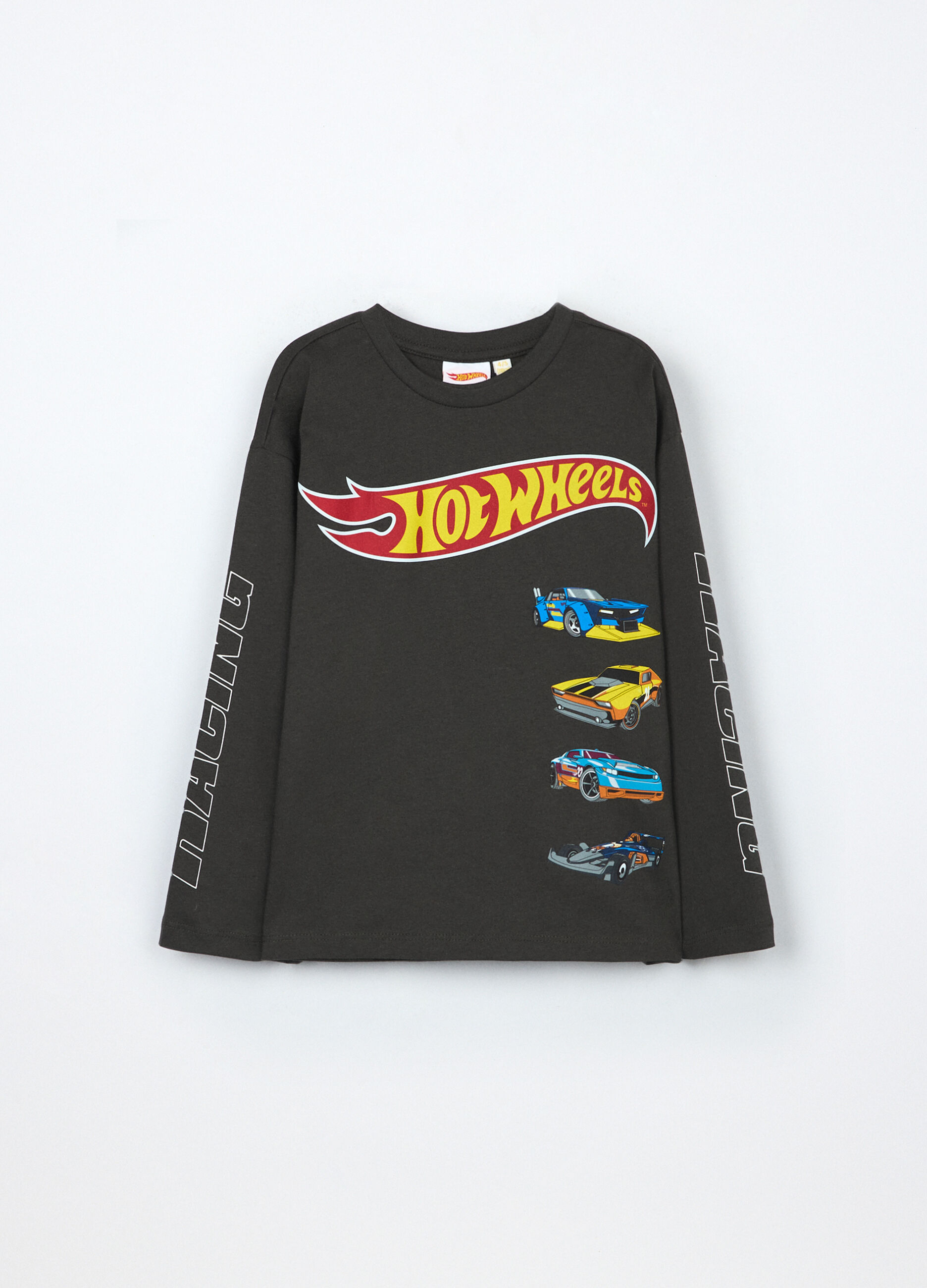 T-shirt Hot Wheels in jersey di puro cotone bambino_0