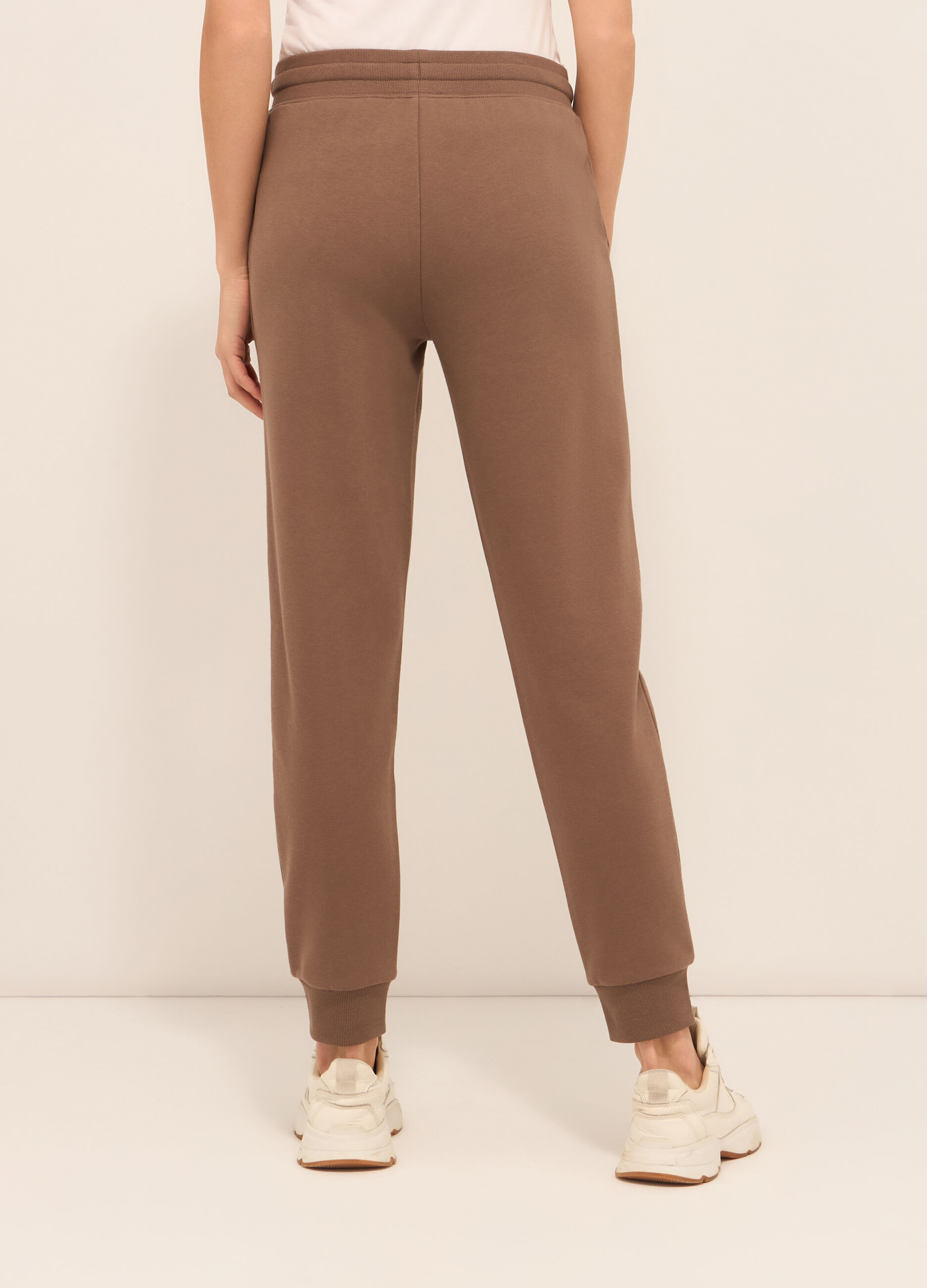 Jogger in french terry di misto cotone donna_1