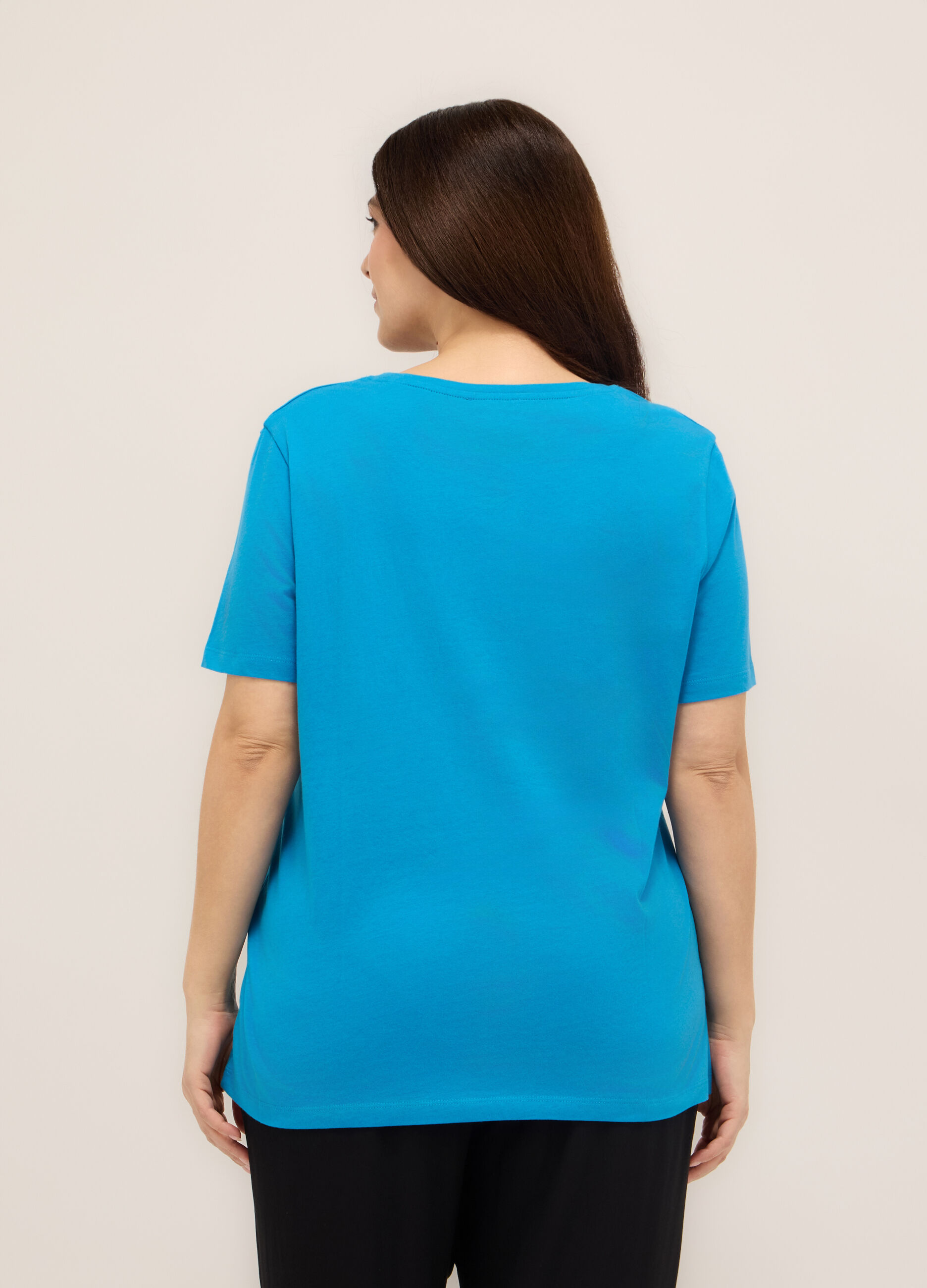 T-shirt in jersey di puro cotone donna curvy_1