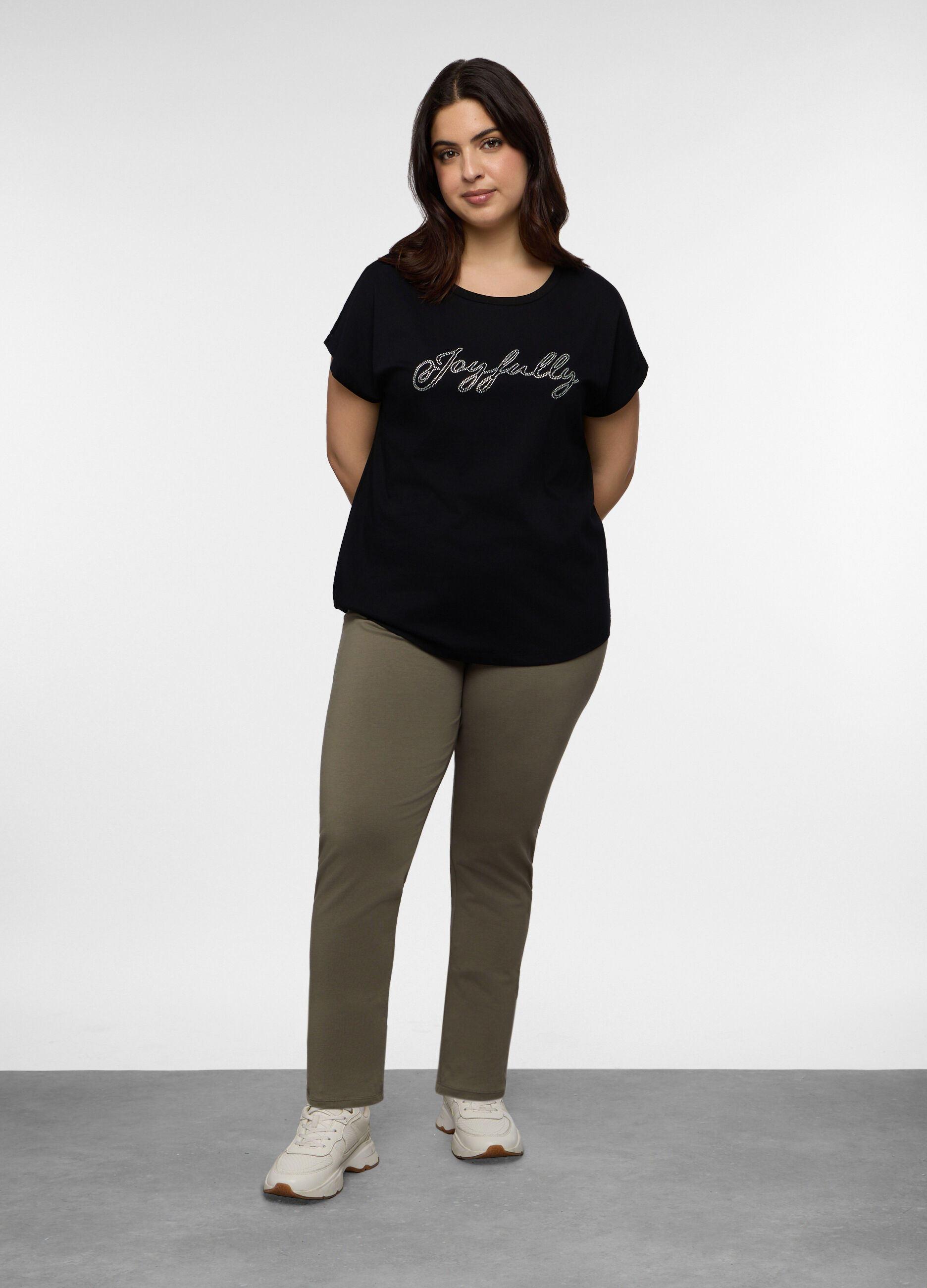 Leggings Capri Fit Regular in jersey di cotone stretch donna curvy_0