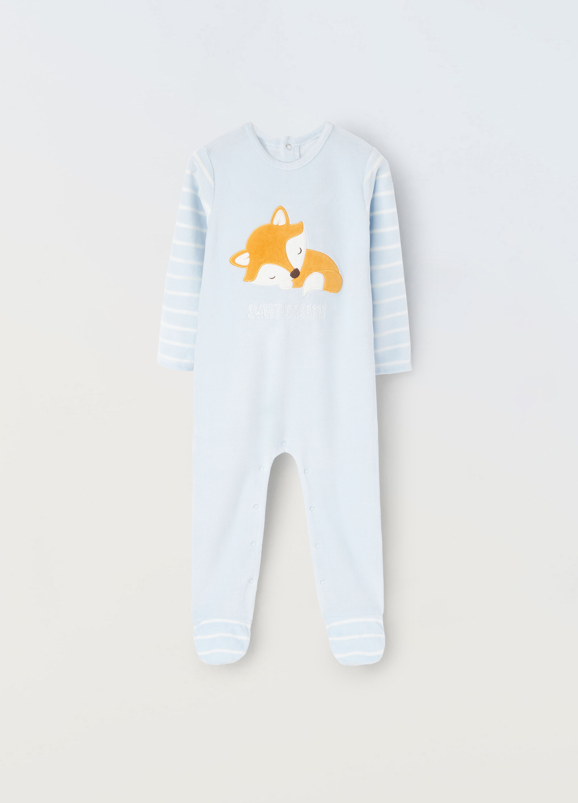 Tutina velour misto cotone neonato
