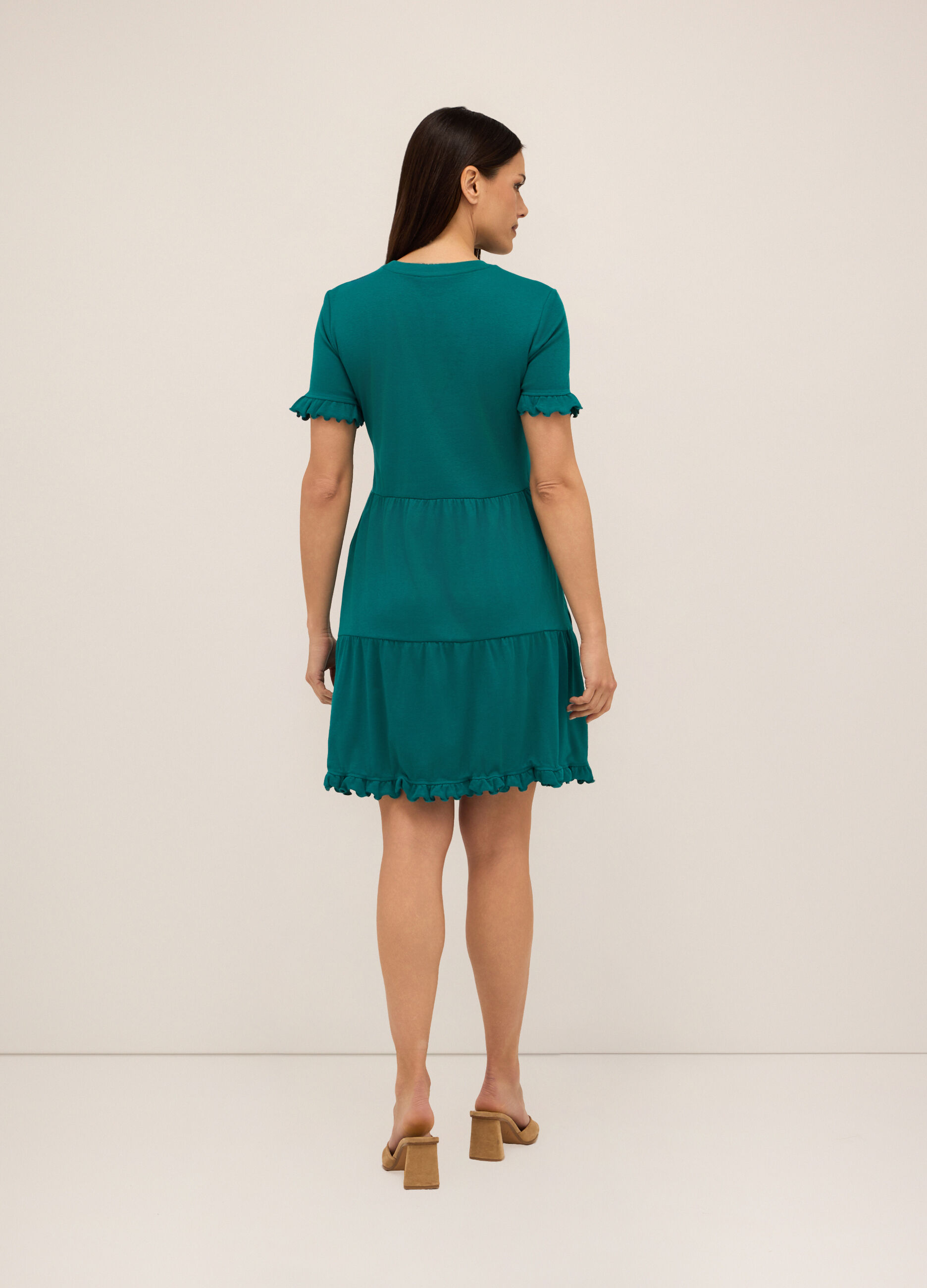 Abito in jersey di cotone stretch donna_1