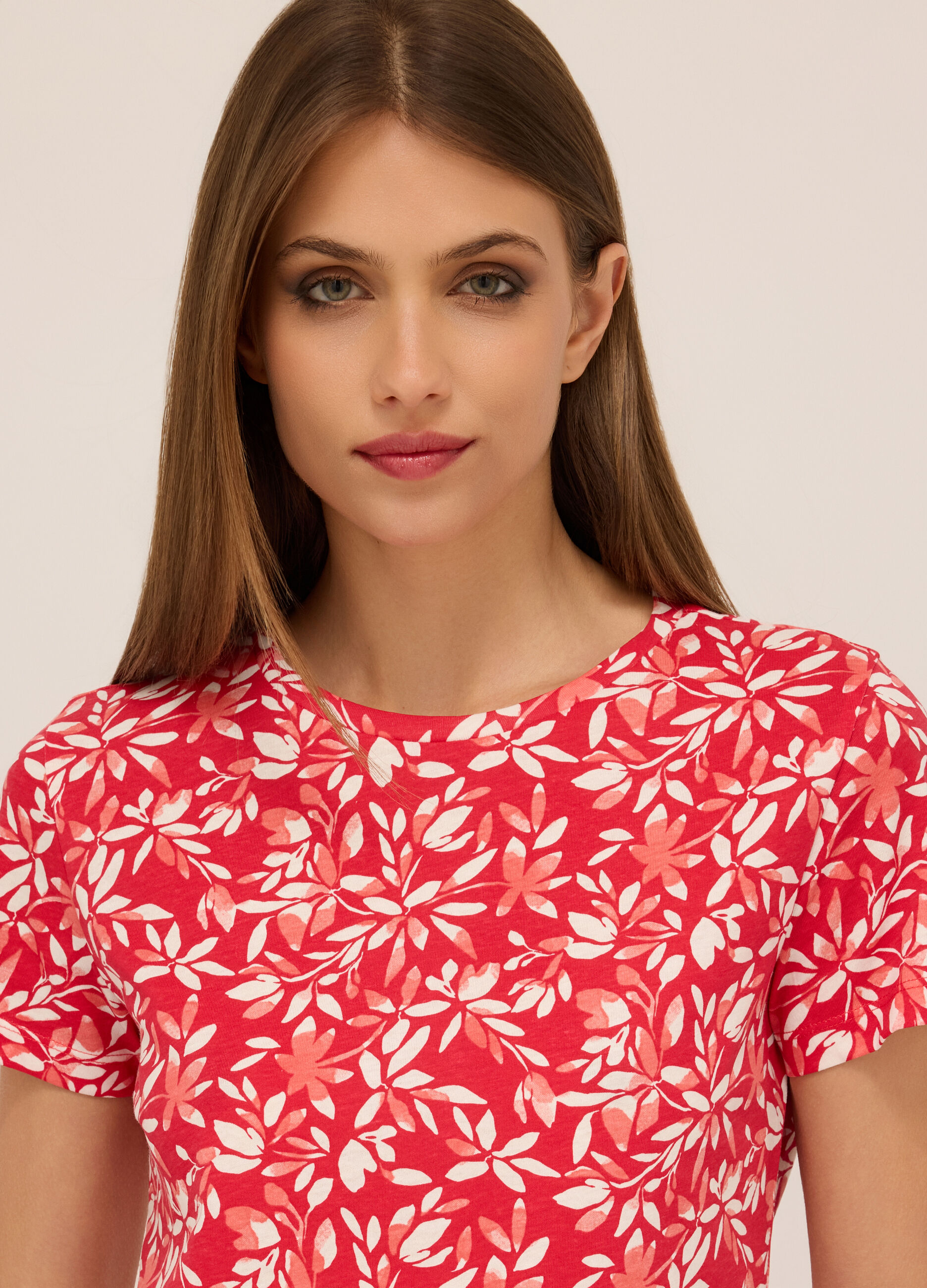 T-shirt in jersey di puro cotone donna_2