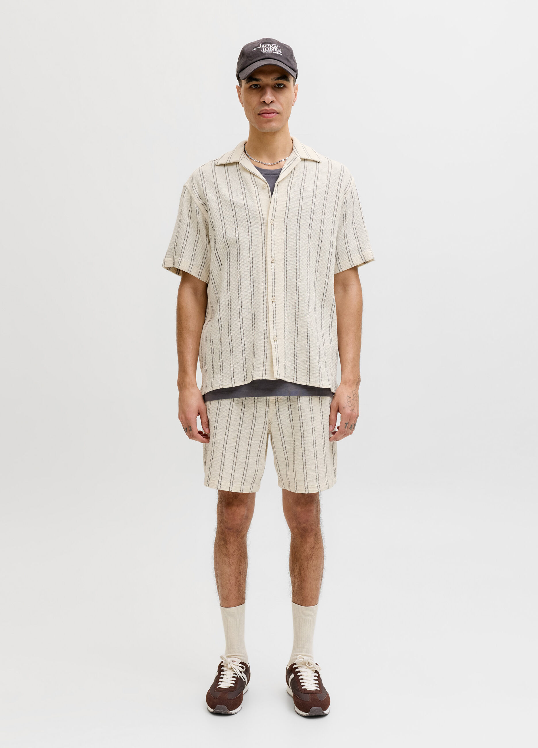Camicia relaxed fit a maniche corte uomo_0