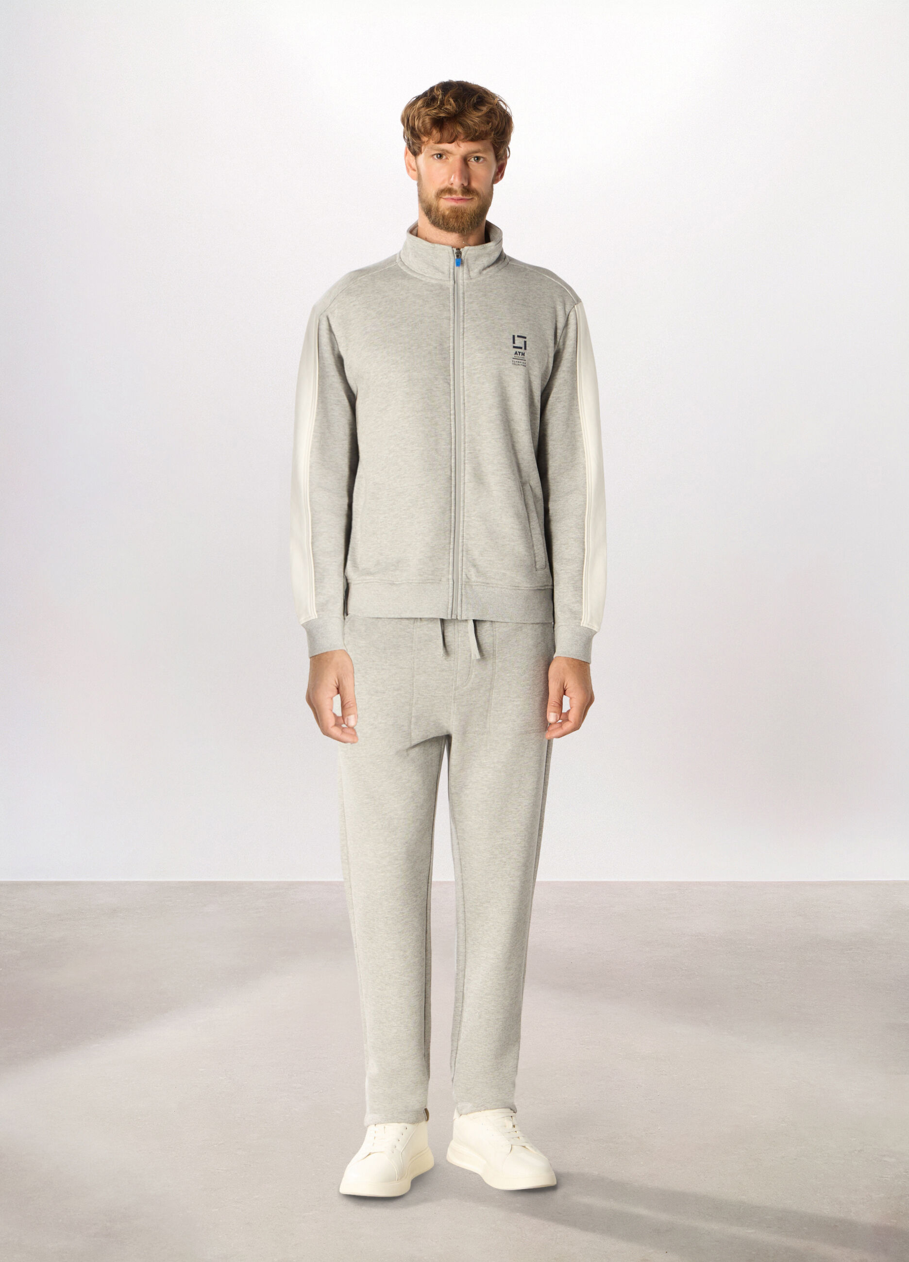 Jogger in felpa misto cotone uomo_0
