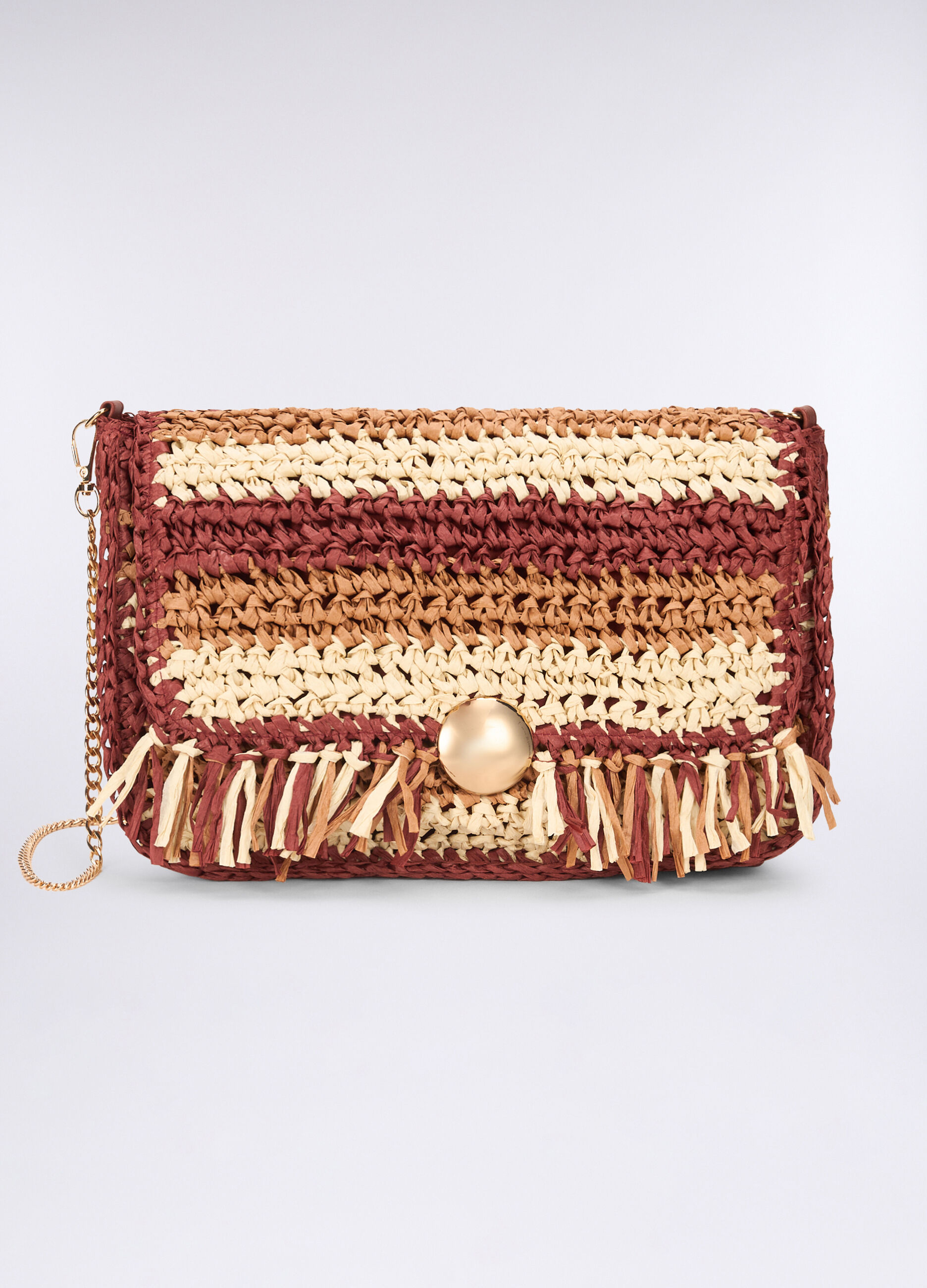 Pochette crochet in paglia donna_0