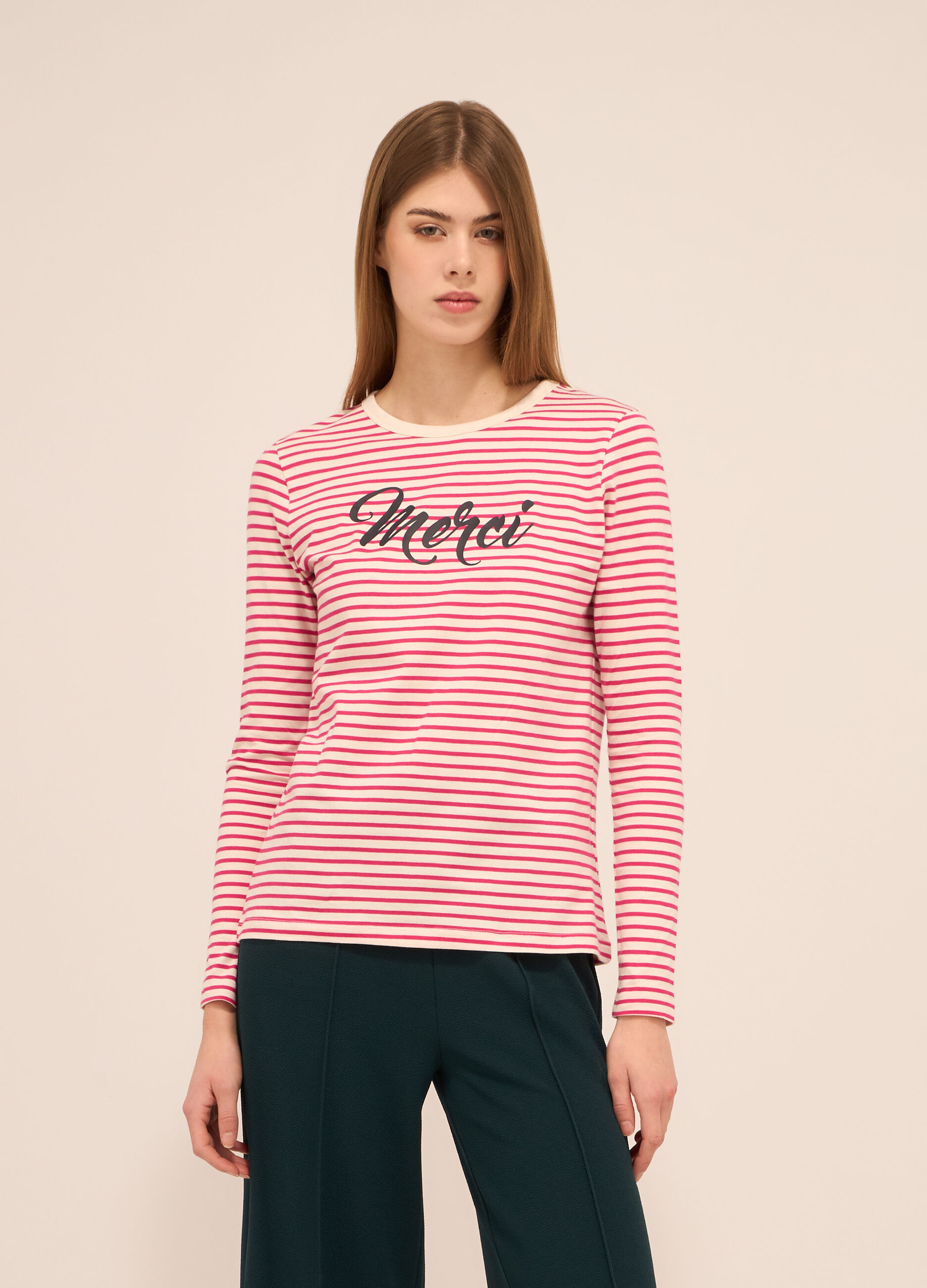 T-shirt in puro cotone donna_0