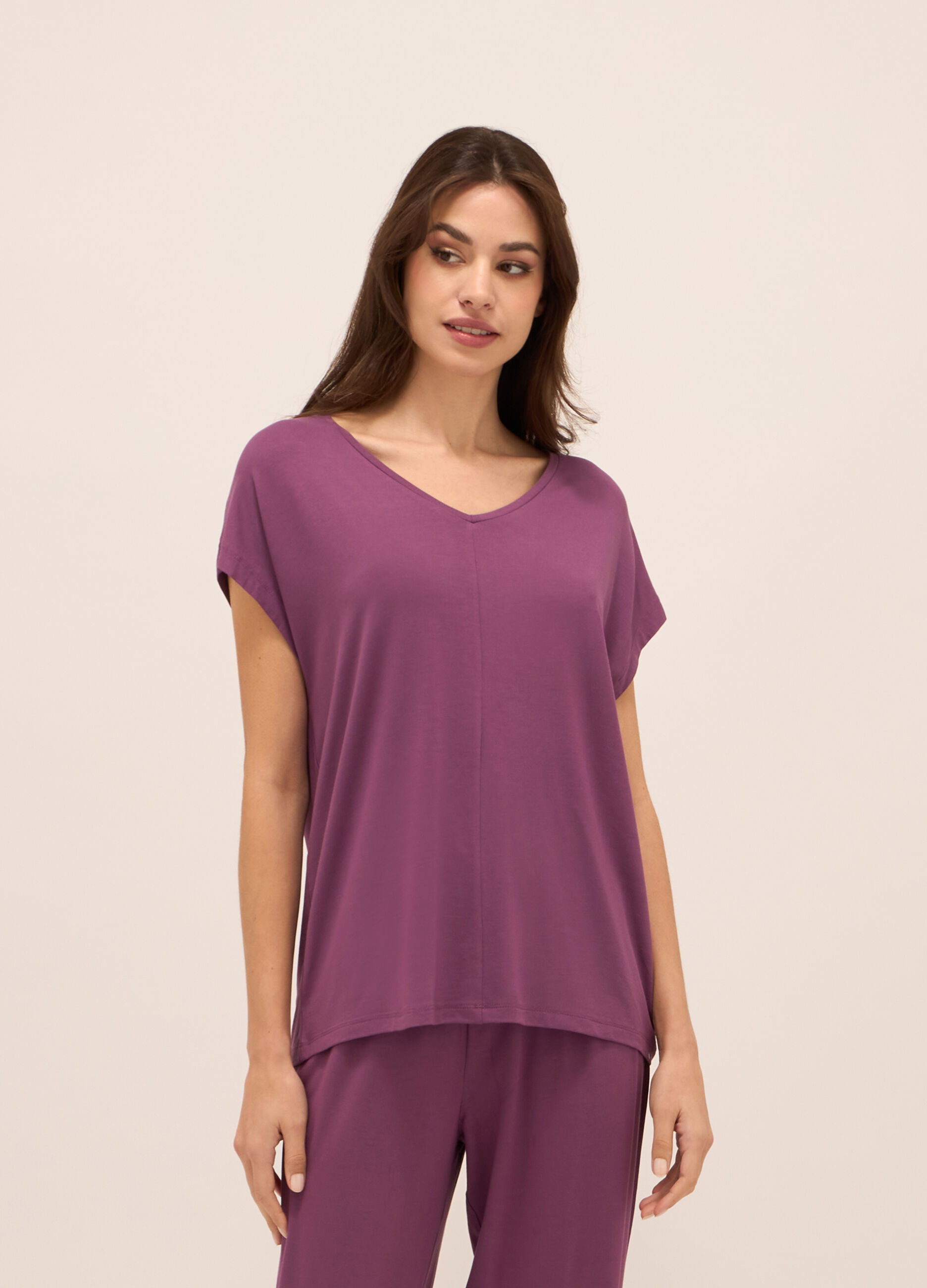 Top pigiama in modal stretch donna_0