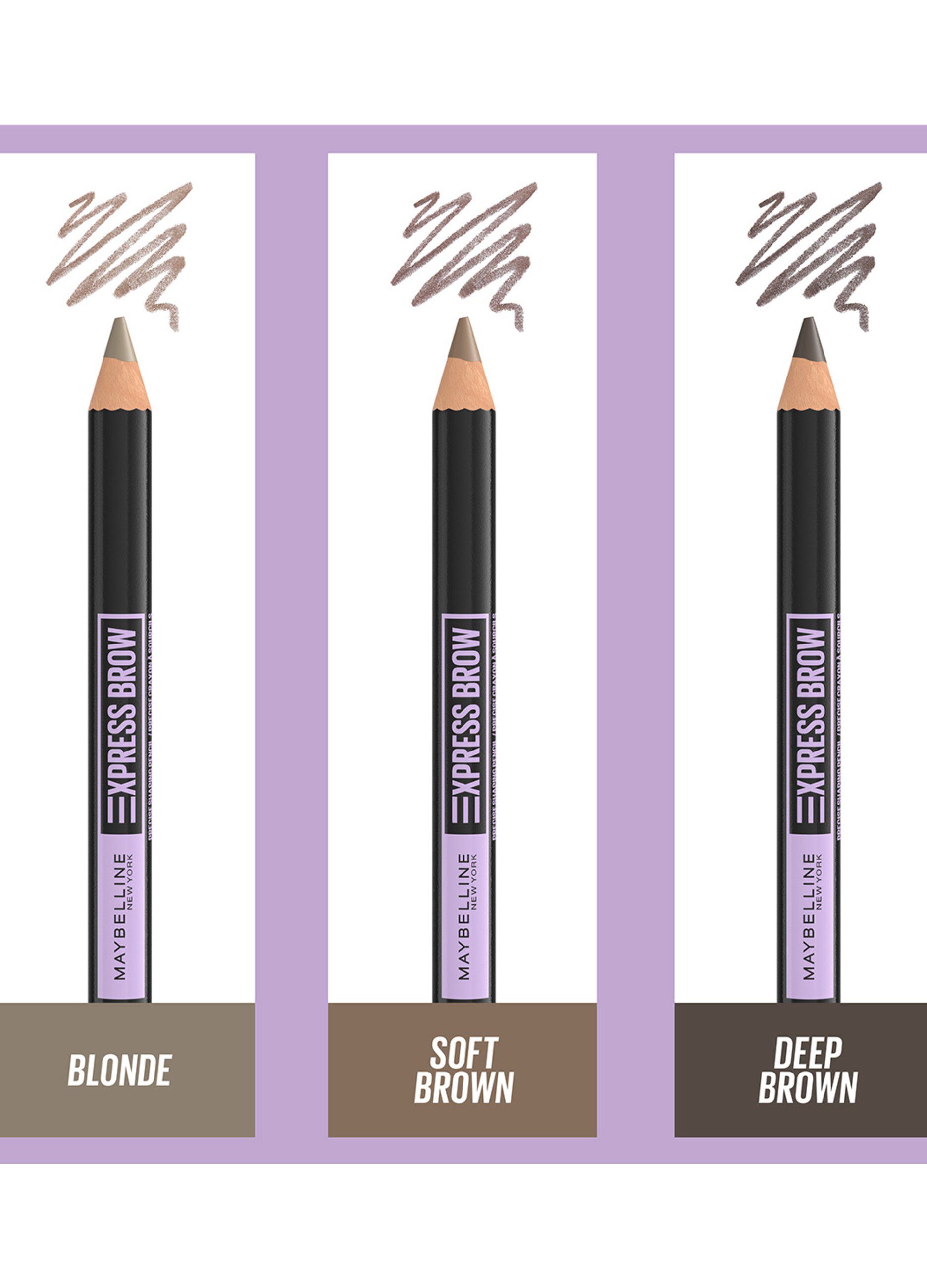 Maybelline New York Express Brows 2-in-1, Matita Ombretto per sopracciglia naturalmente definite, Soft Brown (03).
