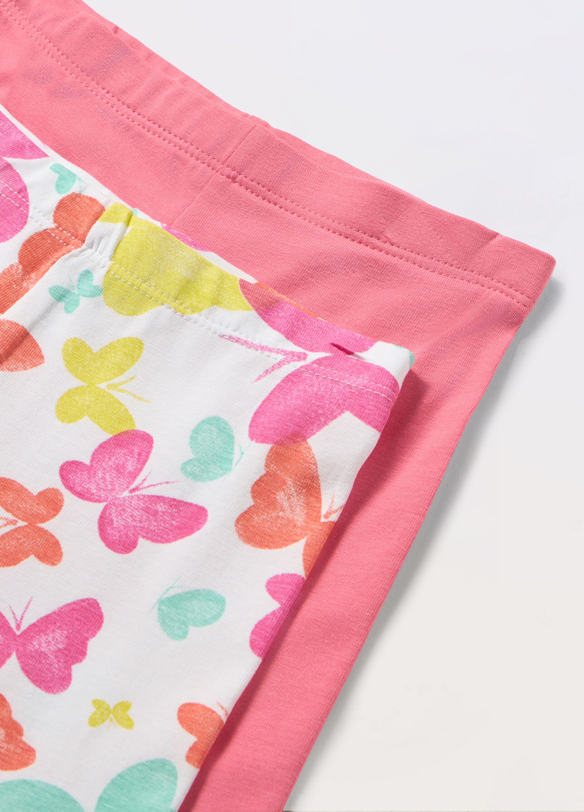 Pack 2 leggings in cotone stretch bambina