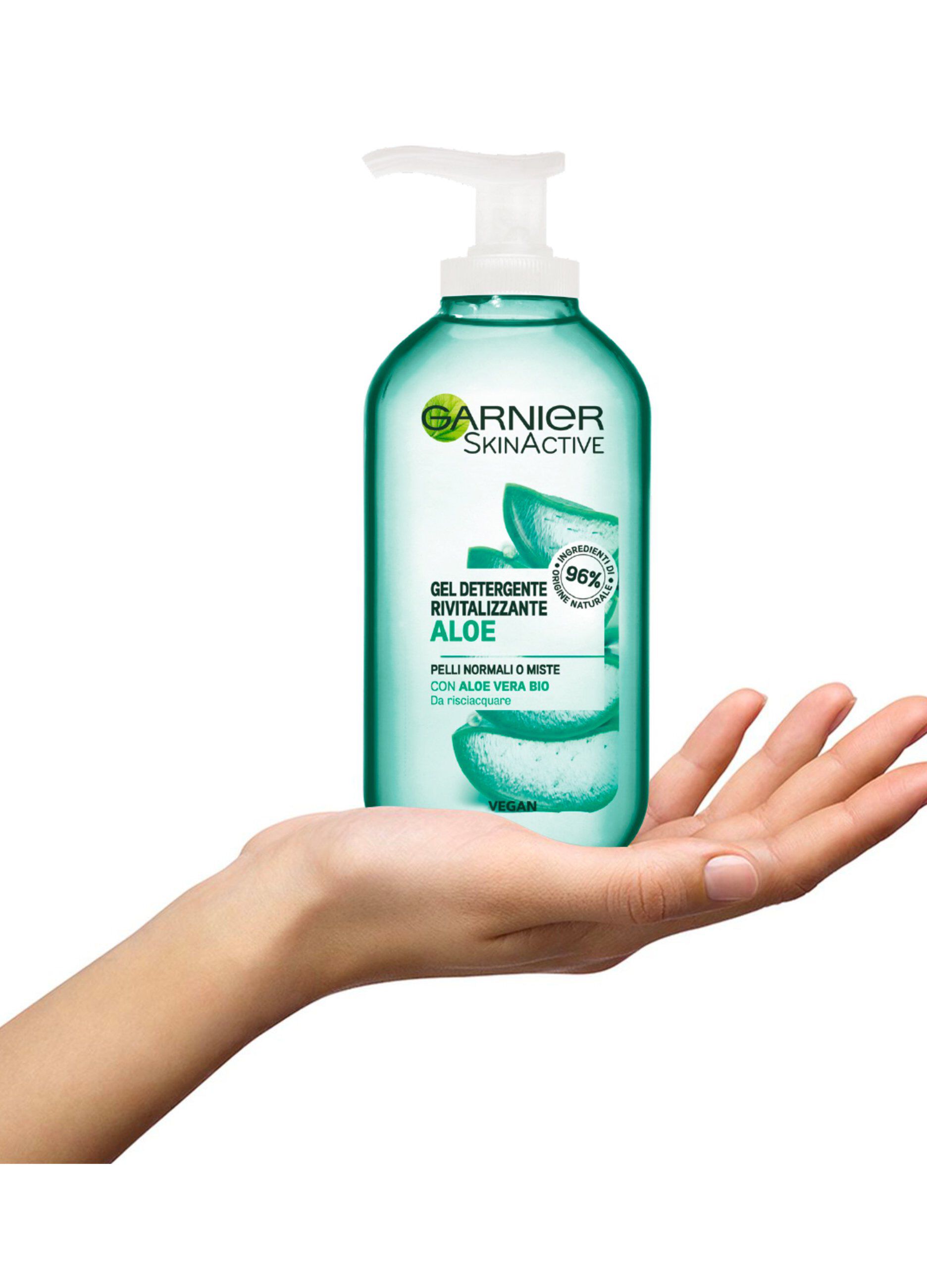 Garnier Detergente SkinActive, Texture Gel, Arricchito con Aloe Vera.