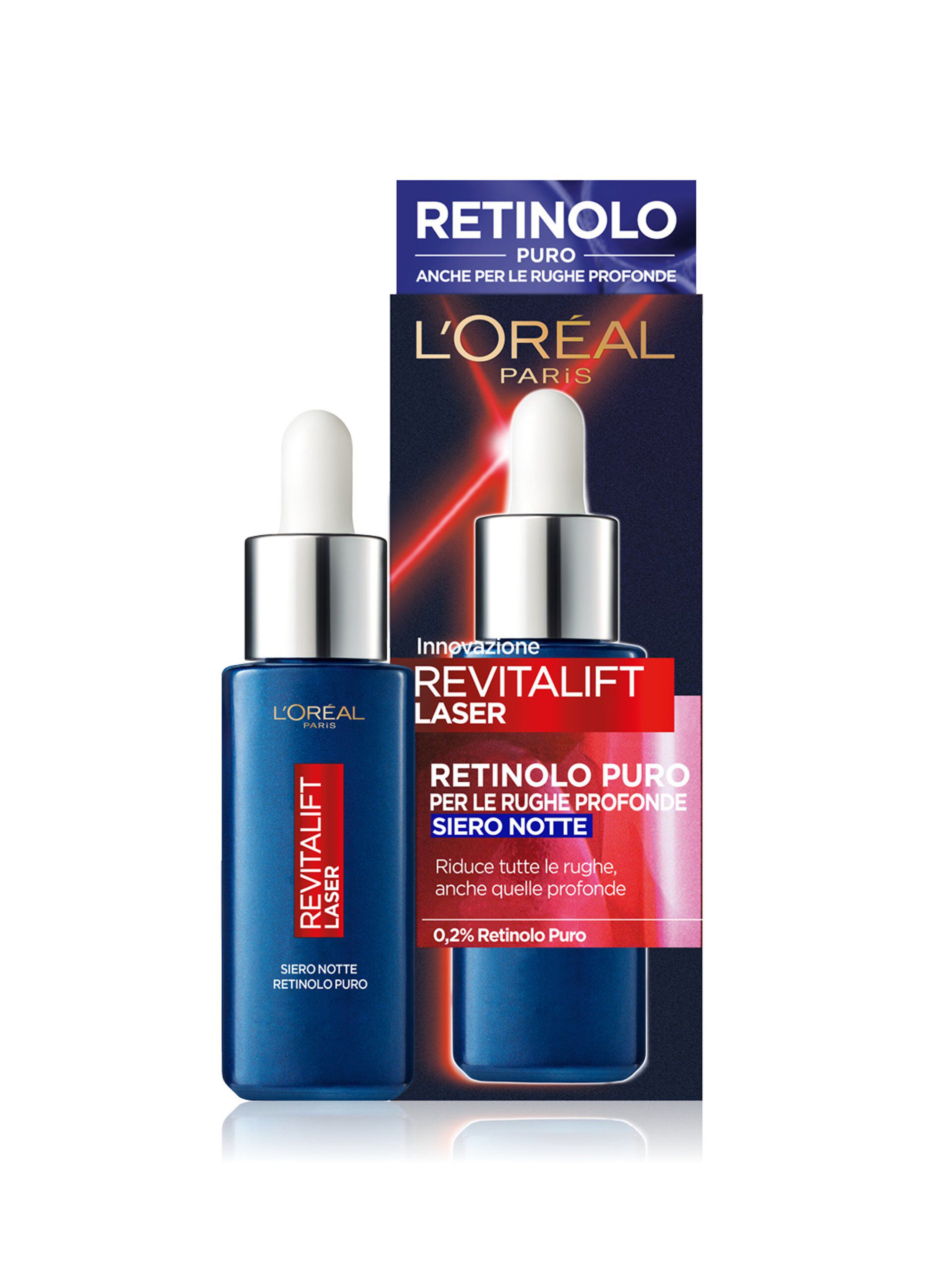 L'Oréal Paris Siero Notte Revitalift Laser X3, Azione Antirughe Anti-Età con Retinolo Puro, 30 ml._0