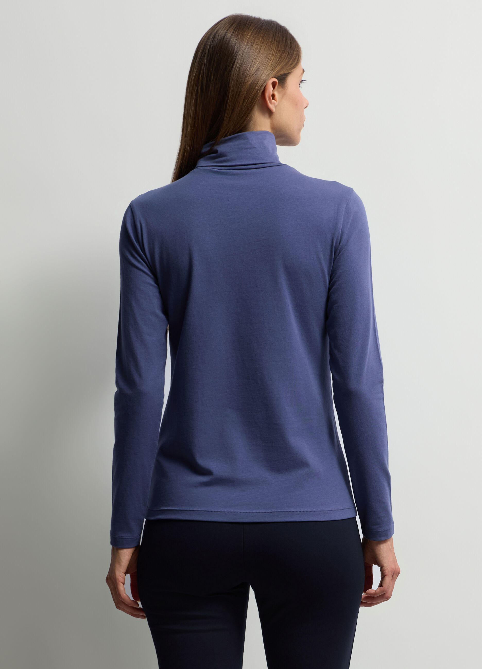 Lupetto a collo alto stretch donna_1
