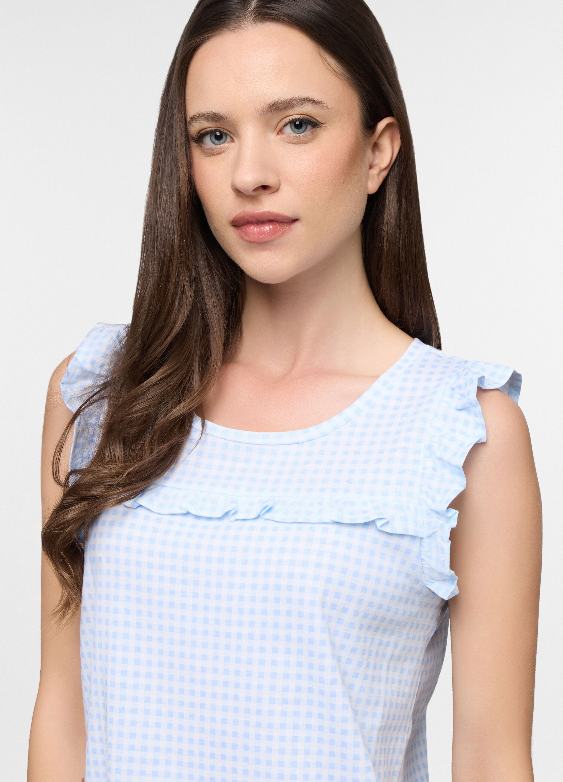 Set pigiama corto in jersey di puro cotone donna_2