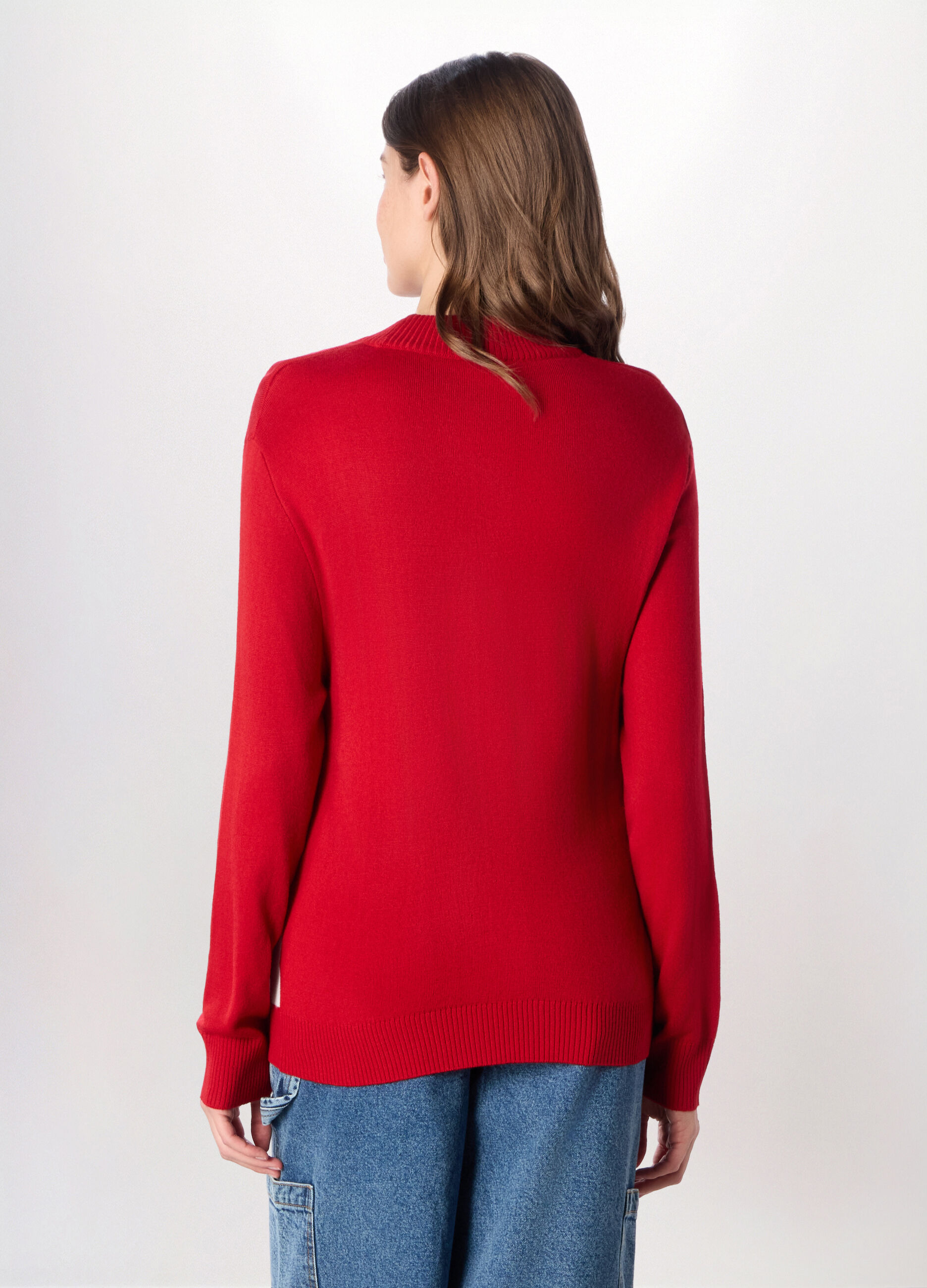 Tricot con pon pom donna_1