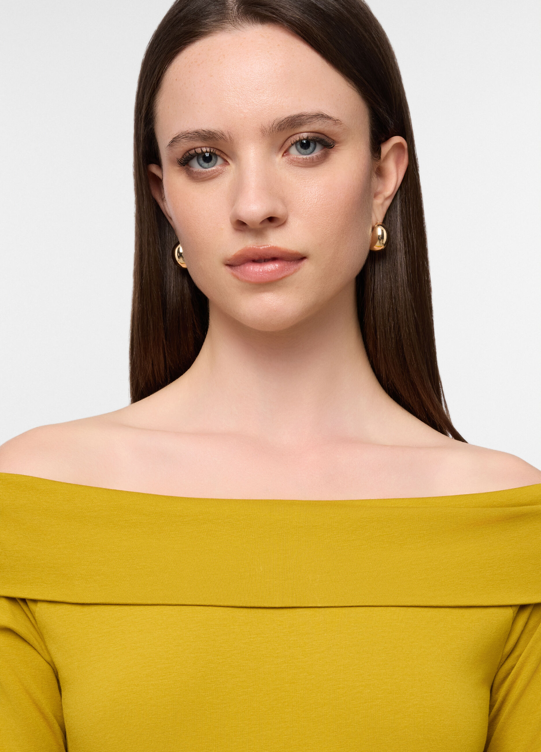 T-shirt con scollo a barchetta slim fit donna_2