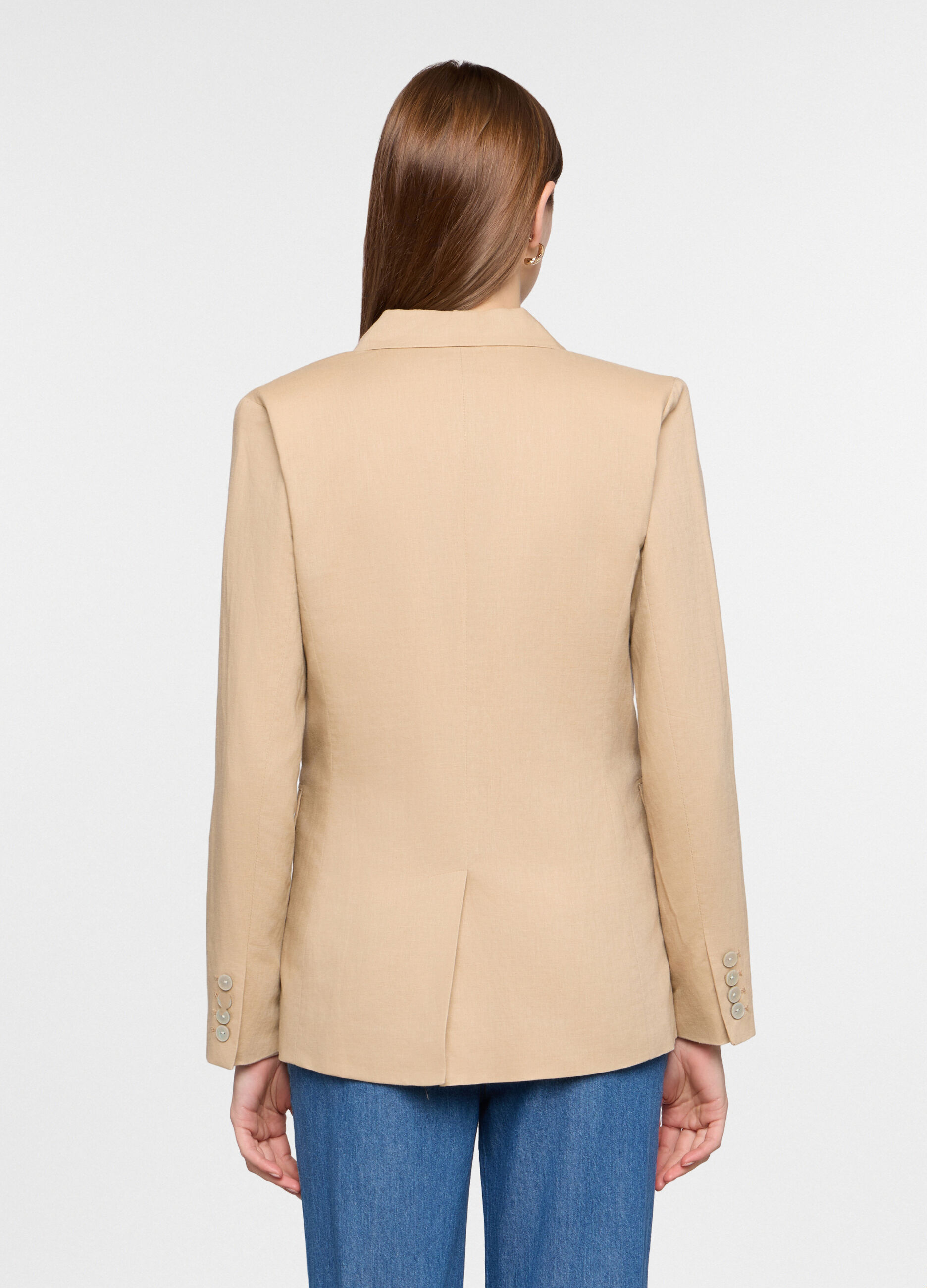 Blazer doppiopetto con collo revers donna_1