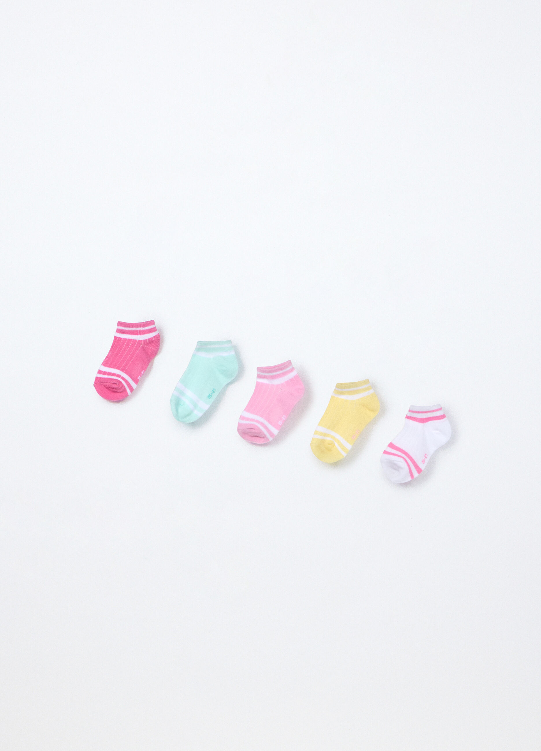 Pack 5 calze corte misto cotone bambina_0