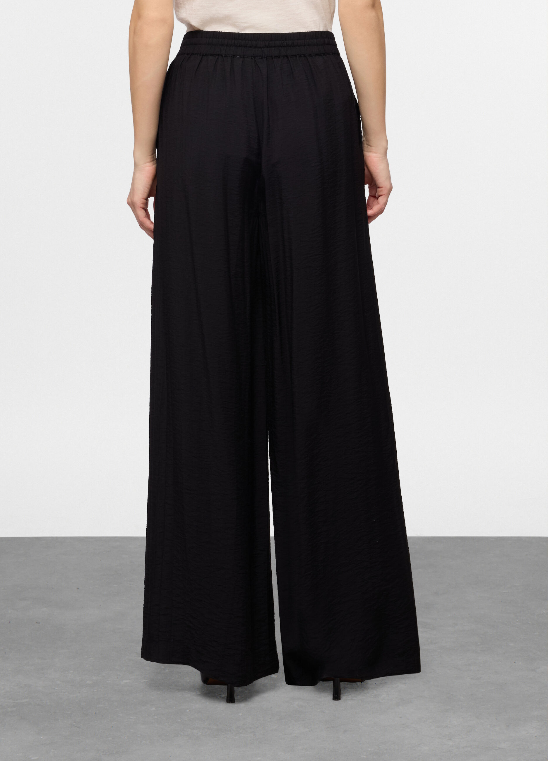 Pantaloni wide leg misto viscosa donna_1