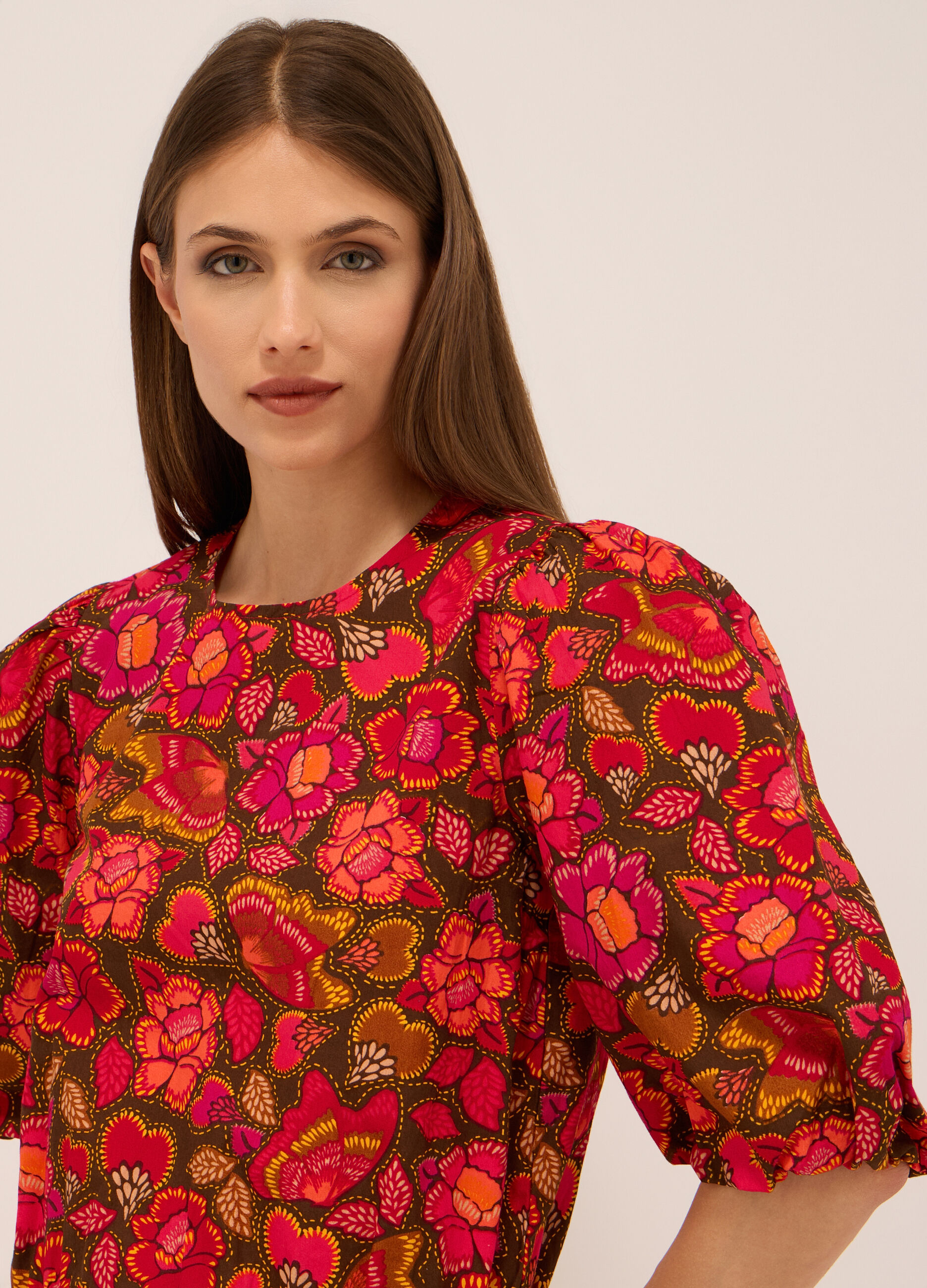 Blusa in popeline di puro cotone donna_2