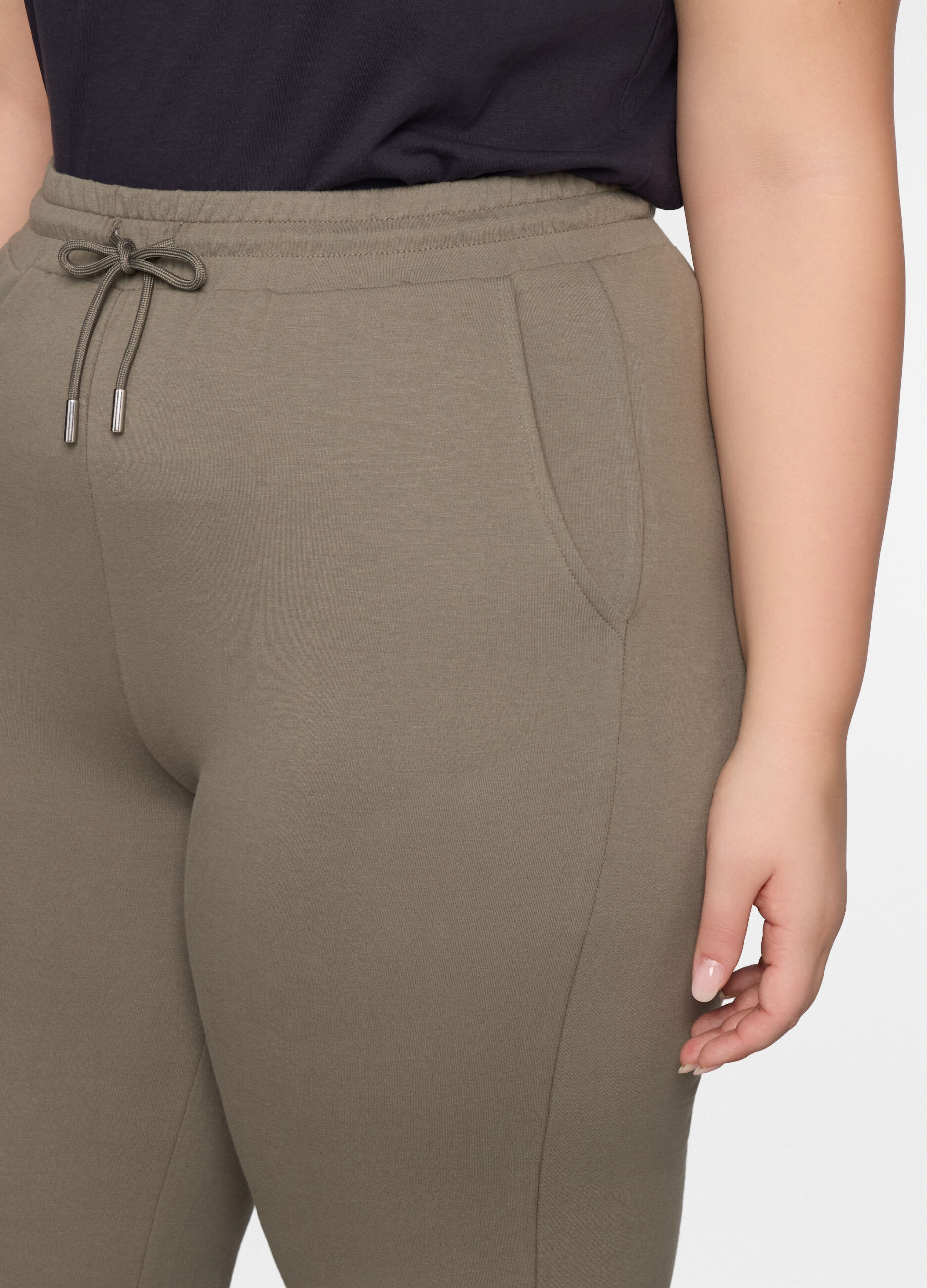 Jogger in french terry stretch donna curvy_2
