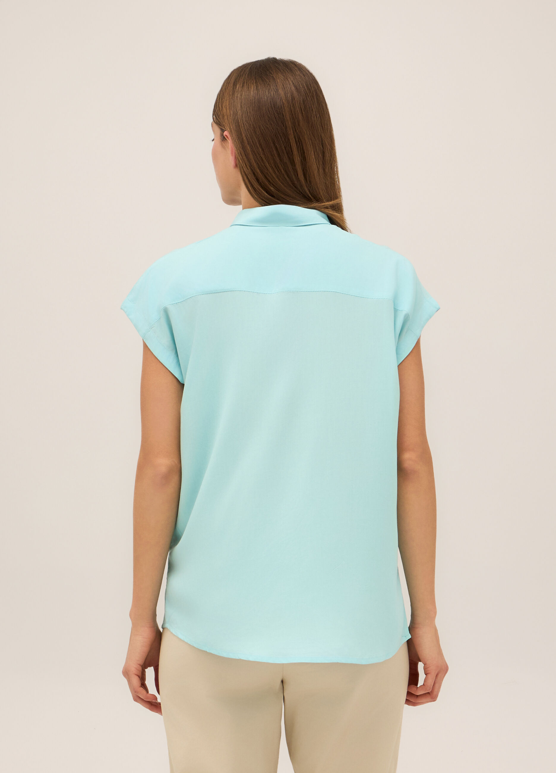 Camicia kimono in pura viscosa donna