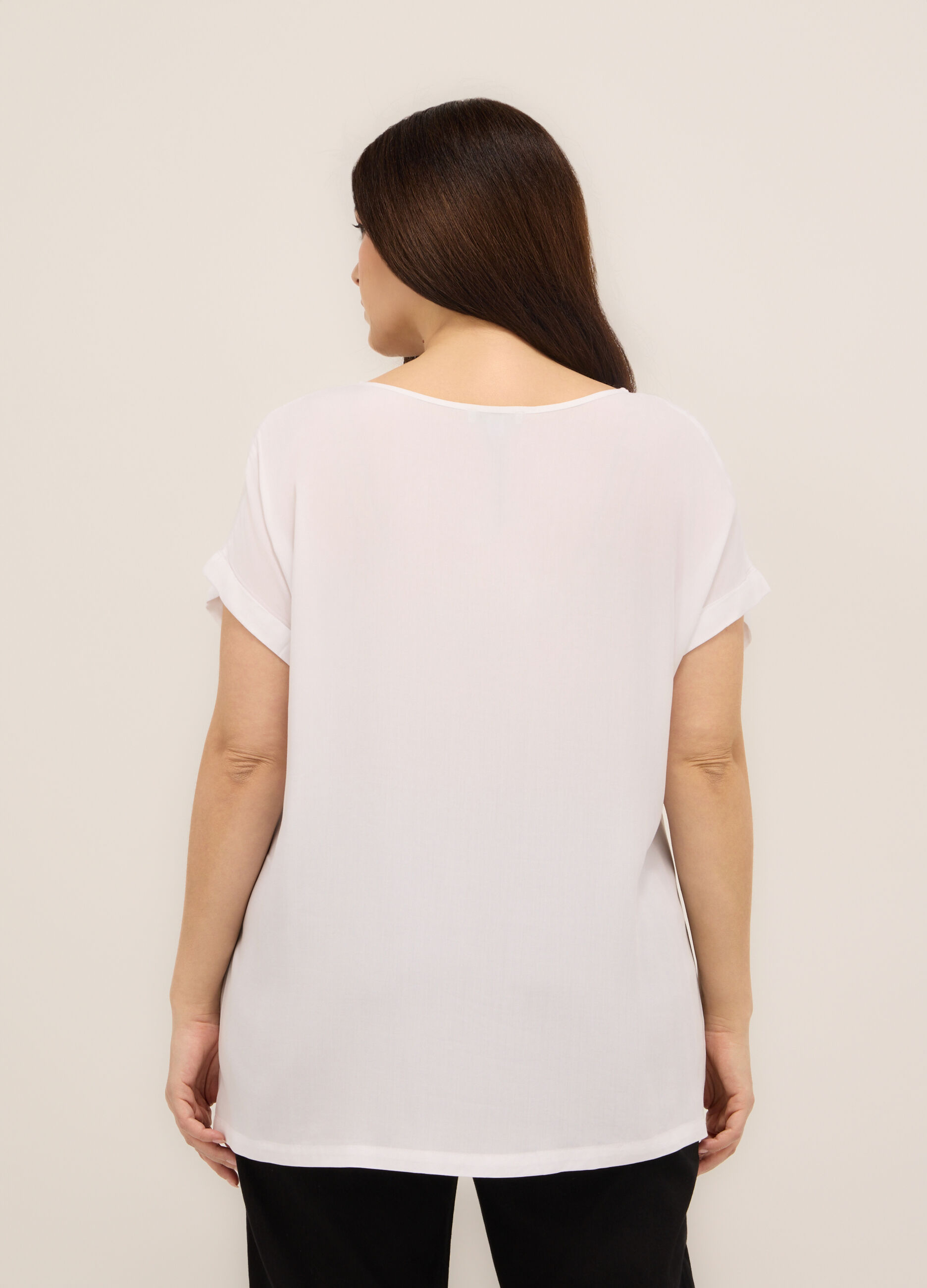 T-shirt in jersey di pura viscosa donna_1