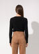 T-shirt a manica lunga in misto lana donna_2