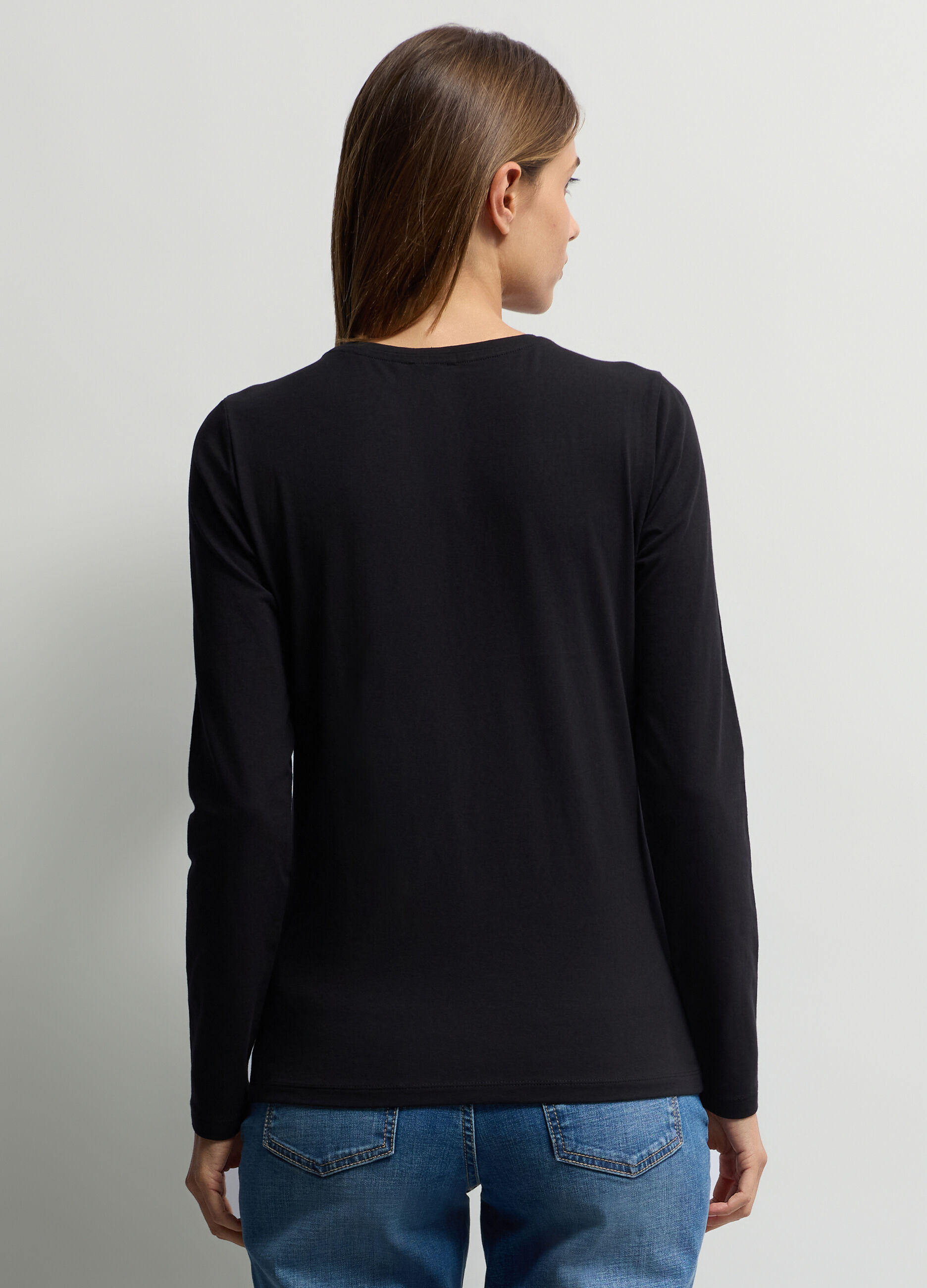 T-shirt girocollo stretch donna_1