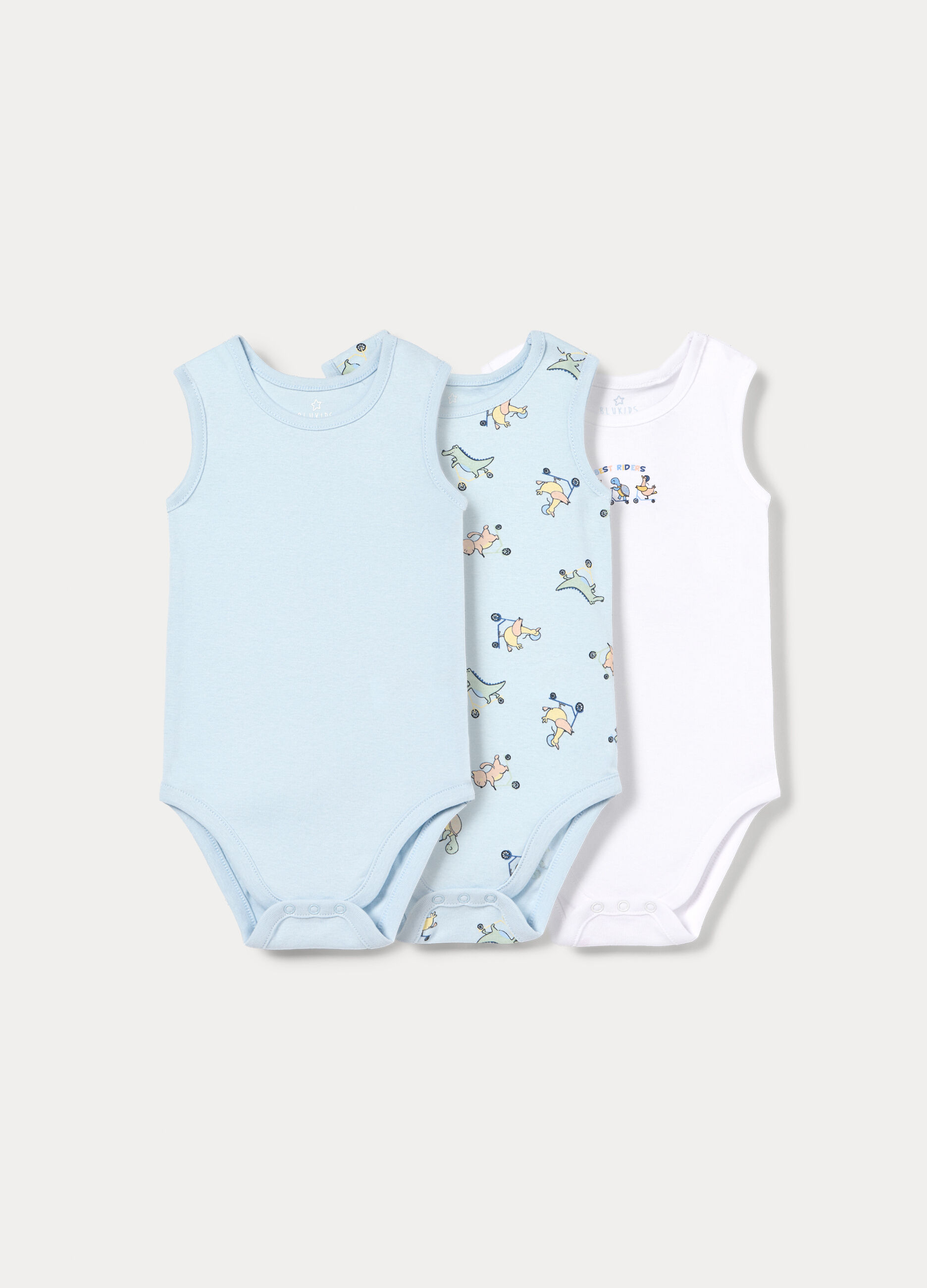 Pack 3 body in costina di puro cotone _0