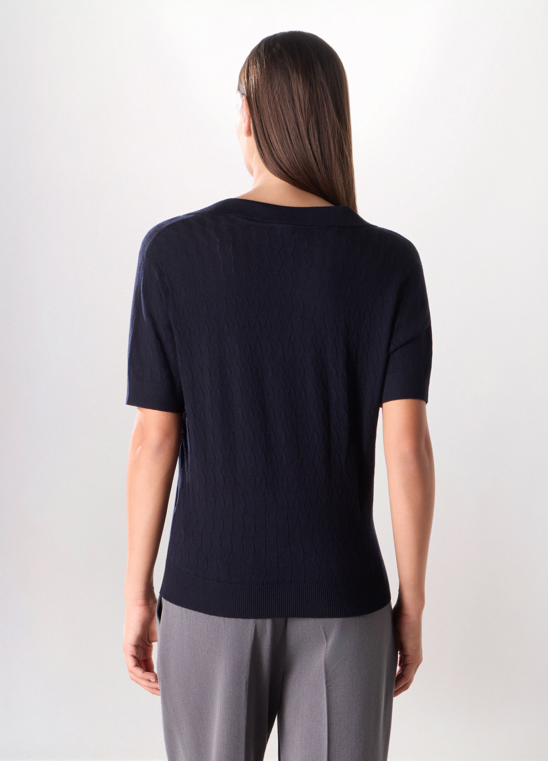 Tricot a maniche corte in misto viscosa donna_1