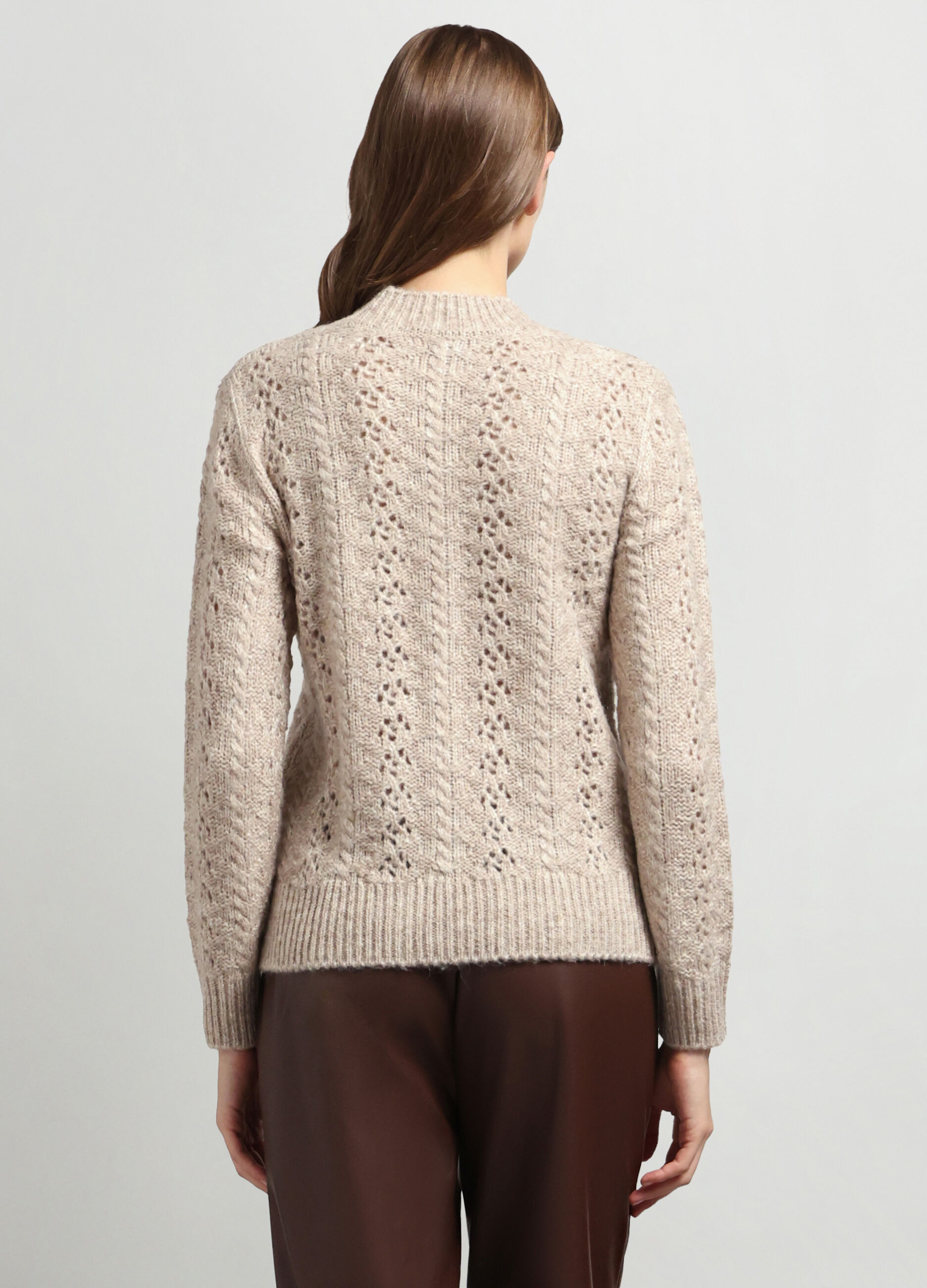 Pullover tricot in misto lana di alpaca donna_1