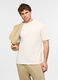 T-shirt girocollo in cotone fiammato uomo_0