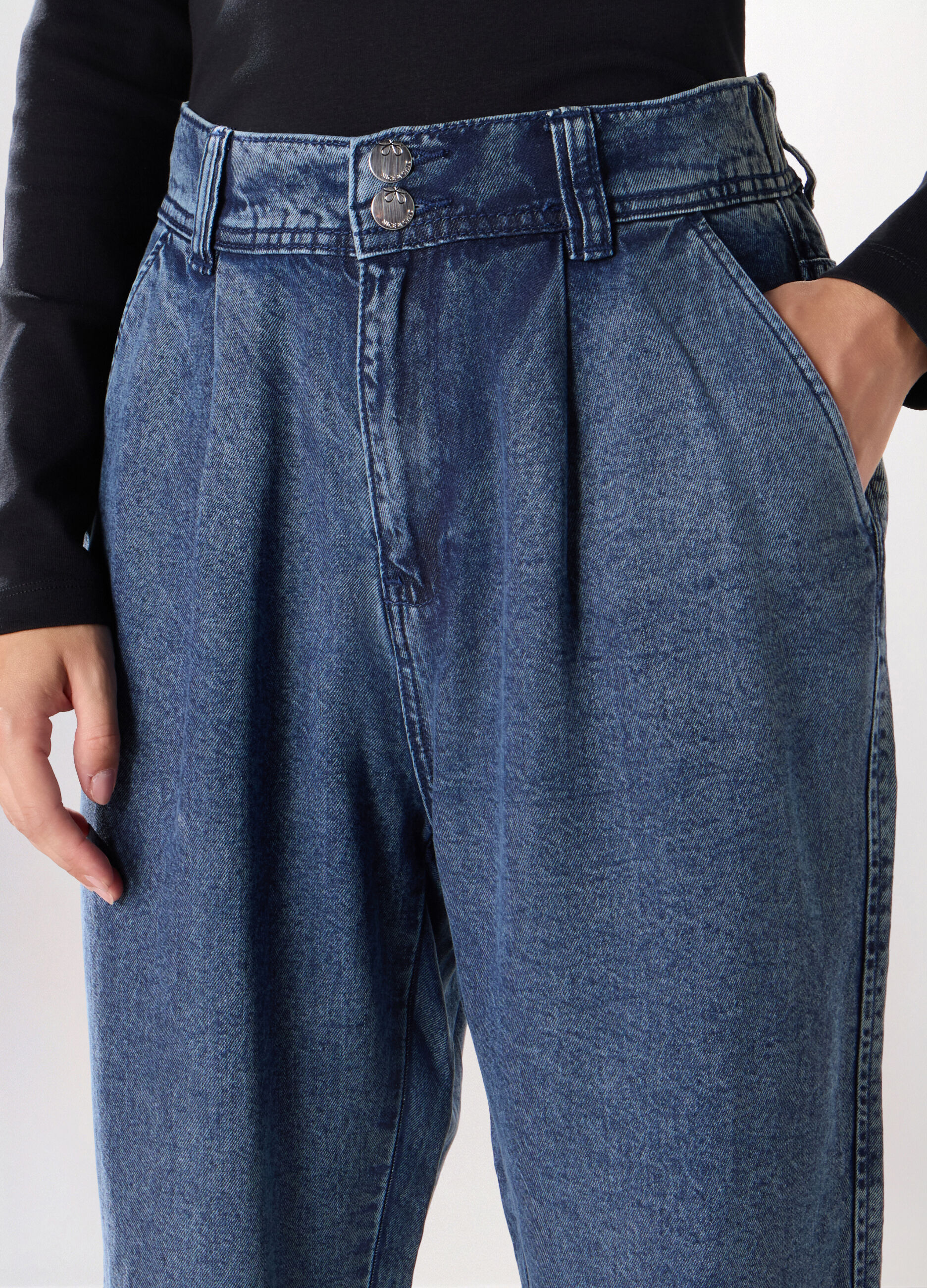 Pantaloni in denim di pura lyocell donna_2