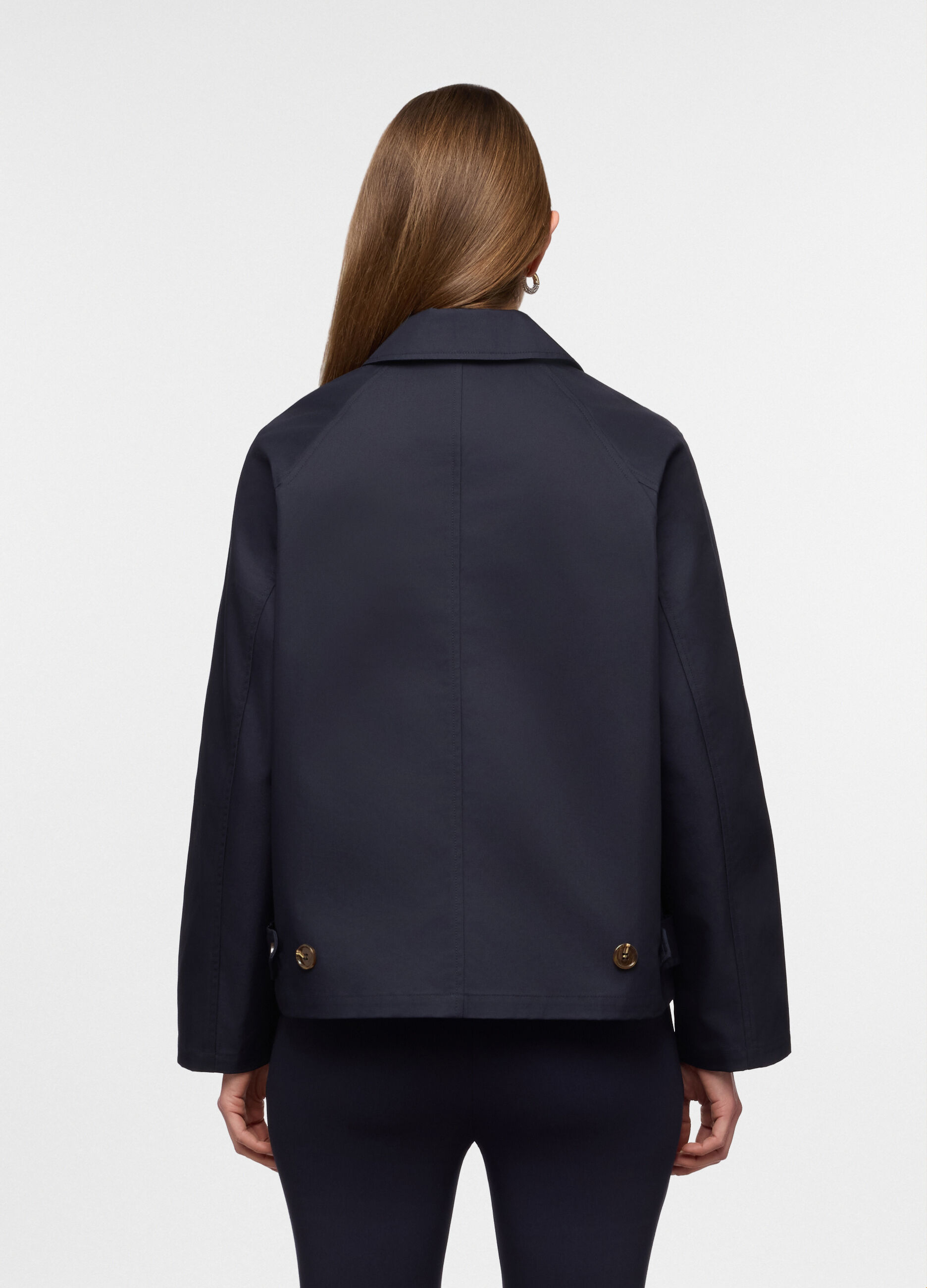 Trench corto misto cotone donna_1