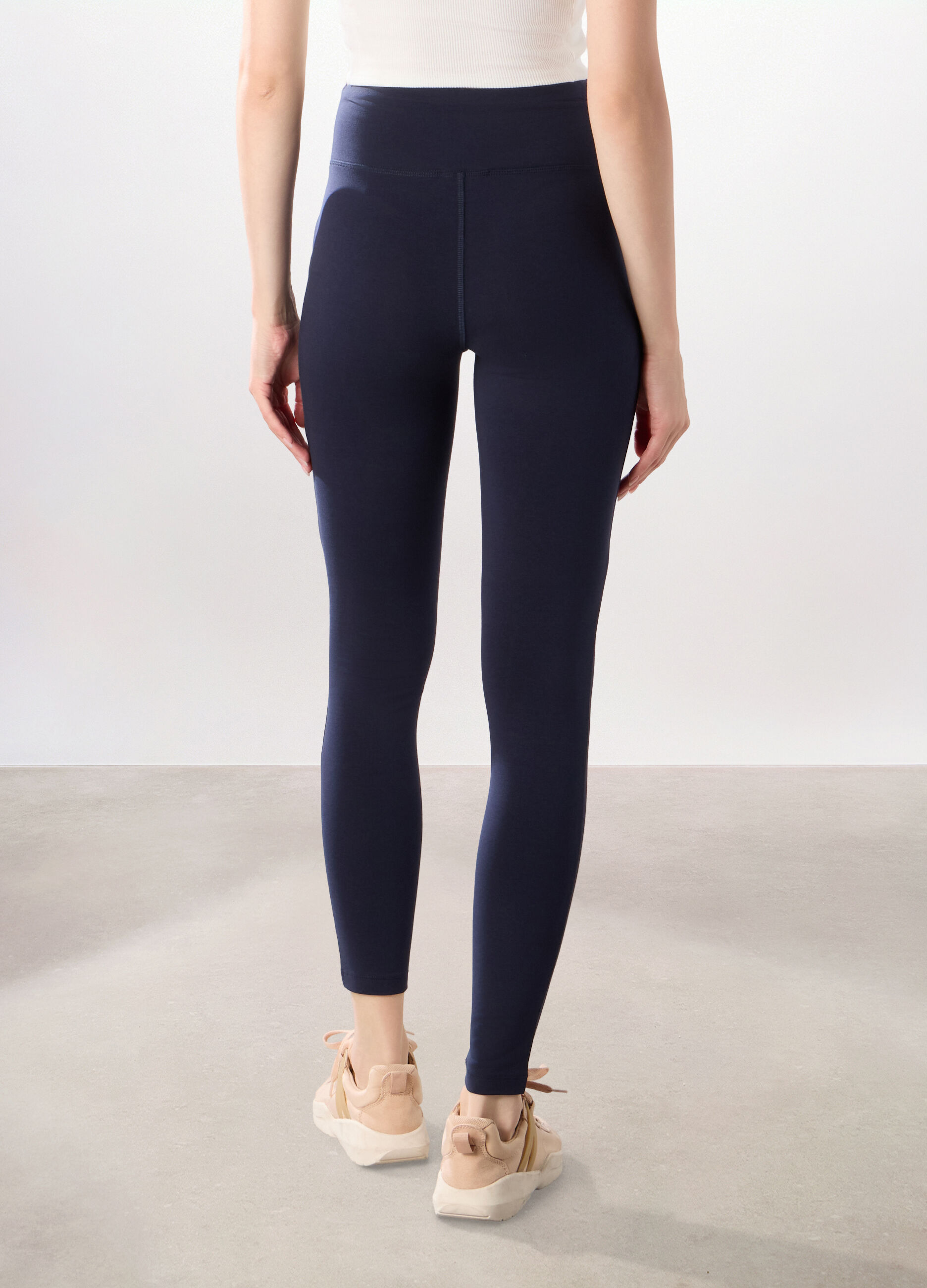 Leggings in jersey di cotone stretch donna_1