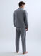 Pigiama lungo in cotone pied-de-poule uomo_1
