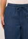 Pantaloni wide leg in denim di misto cotone donna_3