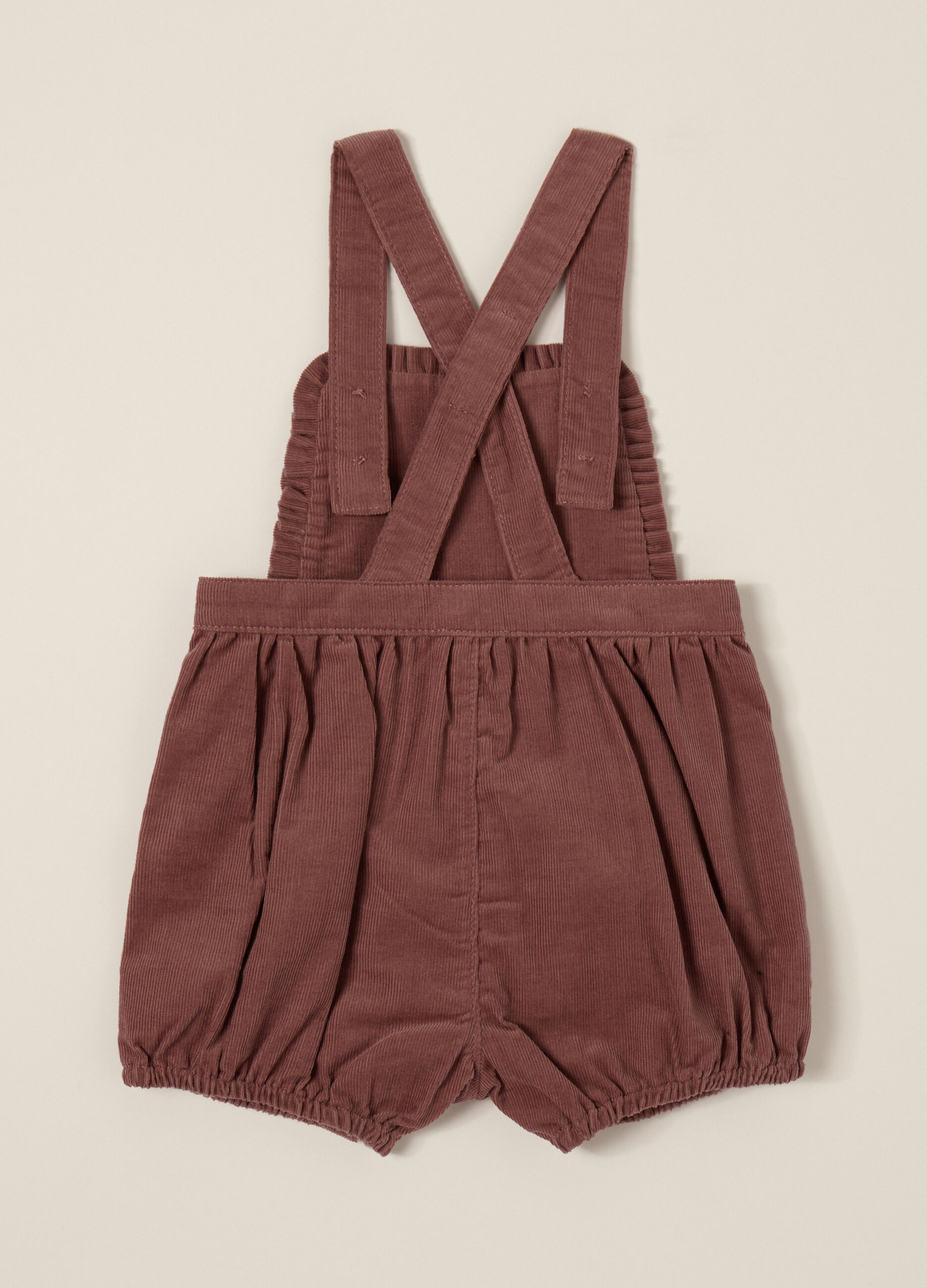 Romper marrone in cotone per neonata_2