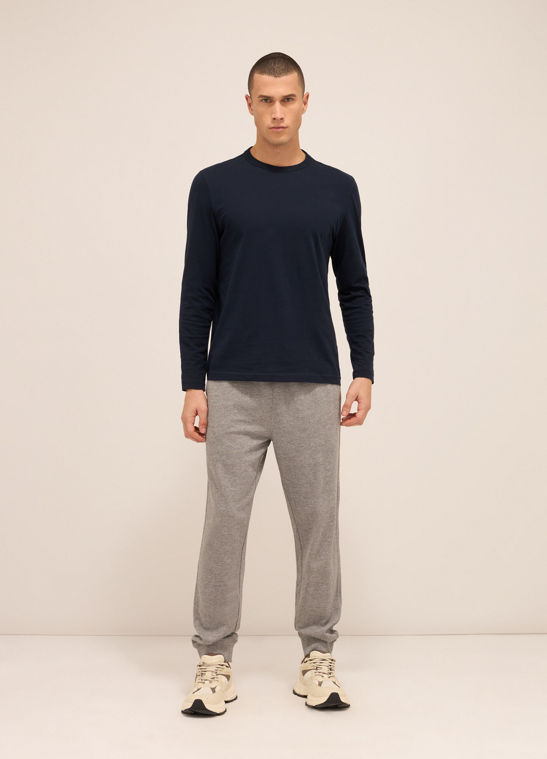 Jogger in puro cotone uomo_0