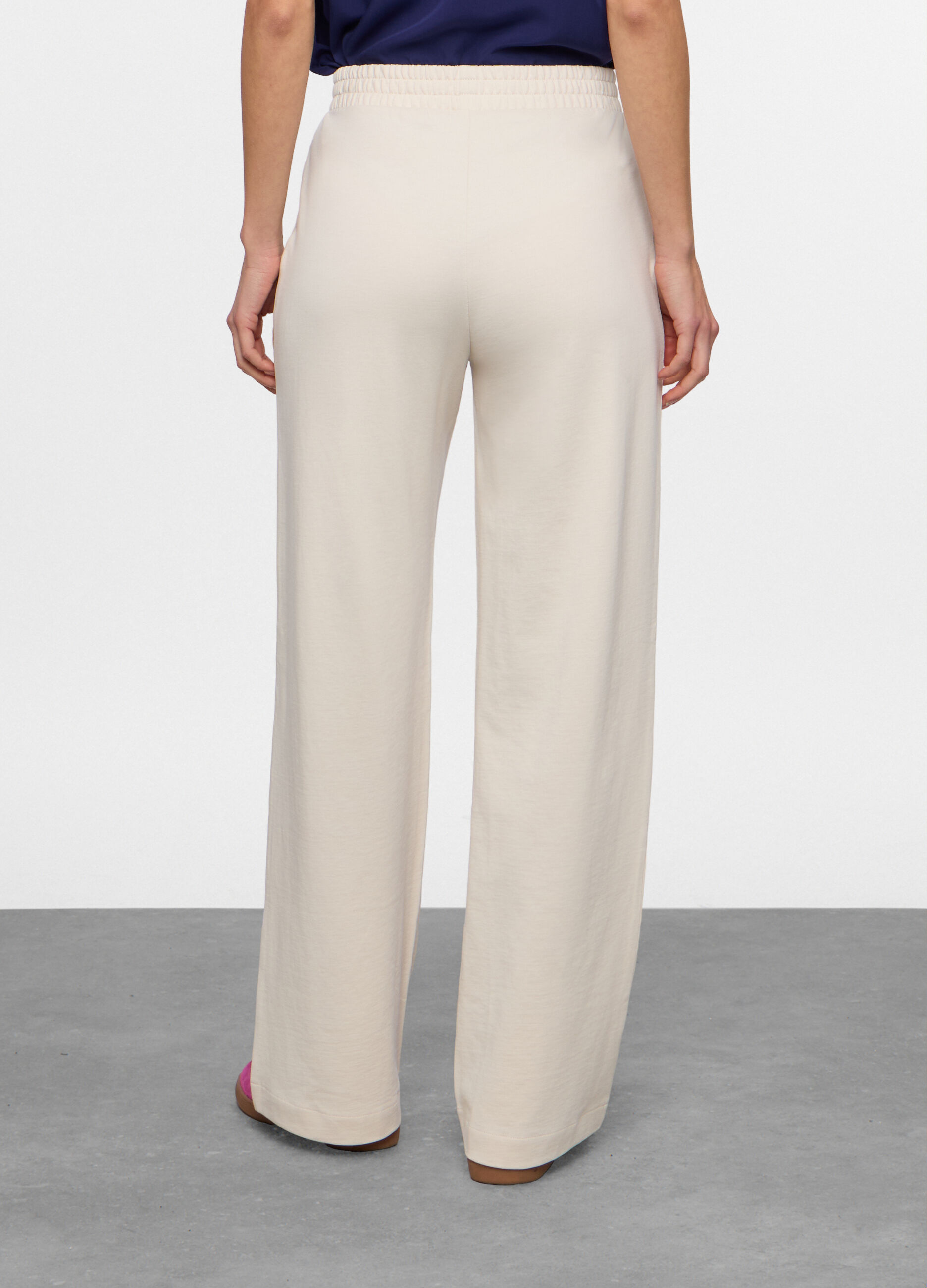 Pantaloni in french terry di puro cotone donna_1