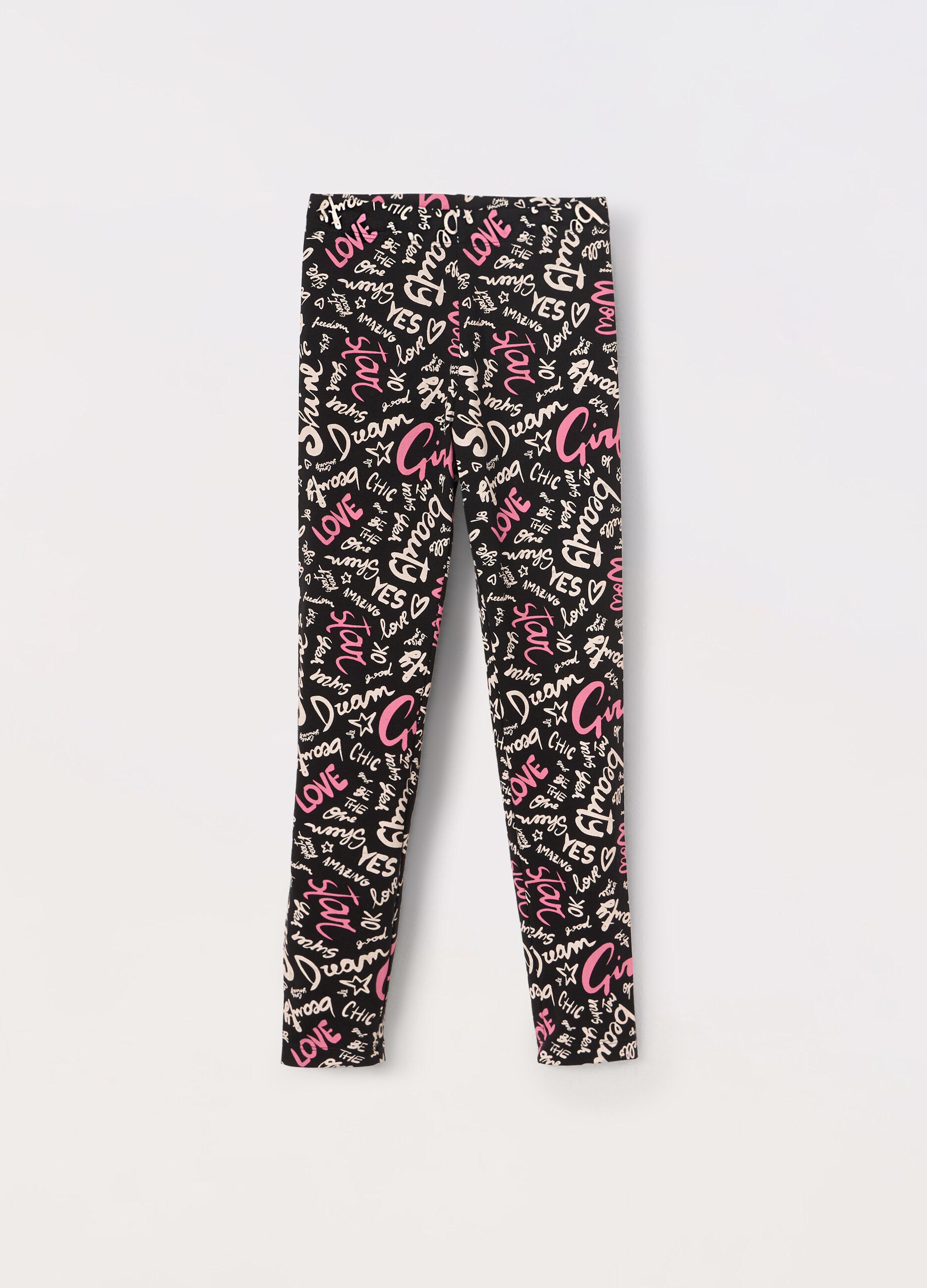 Leggings in jersey di cotone stretch ragazza_0