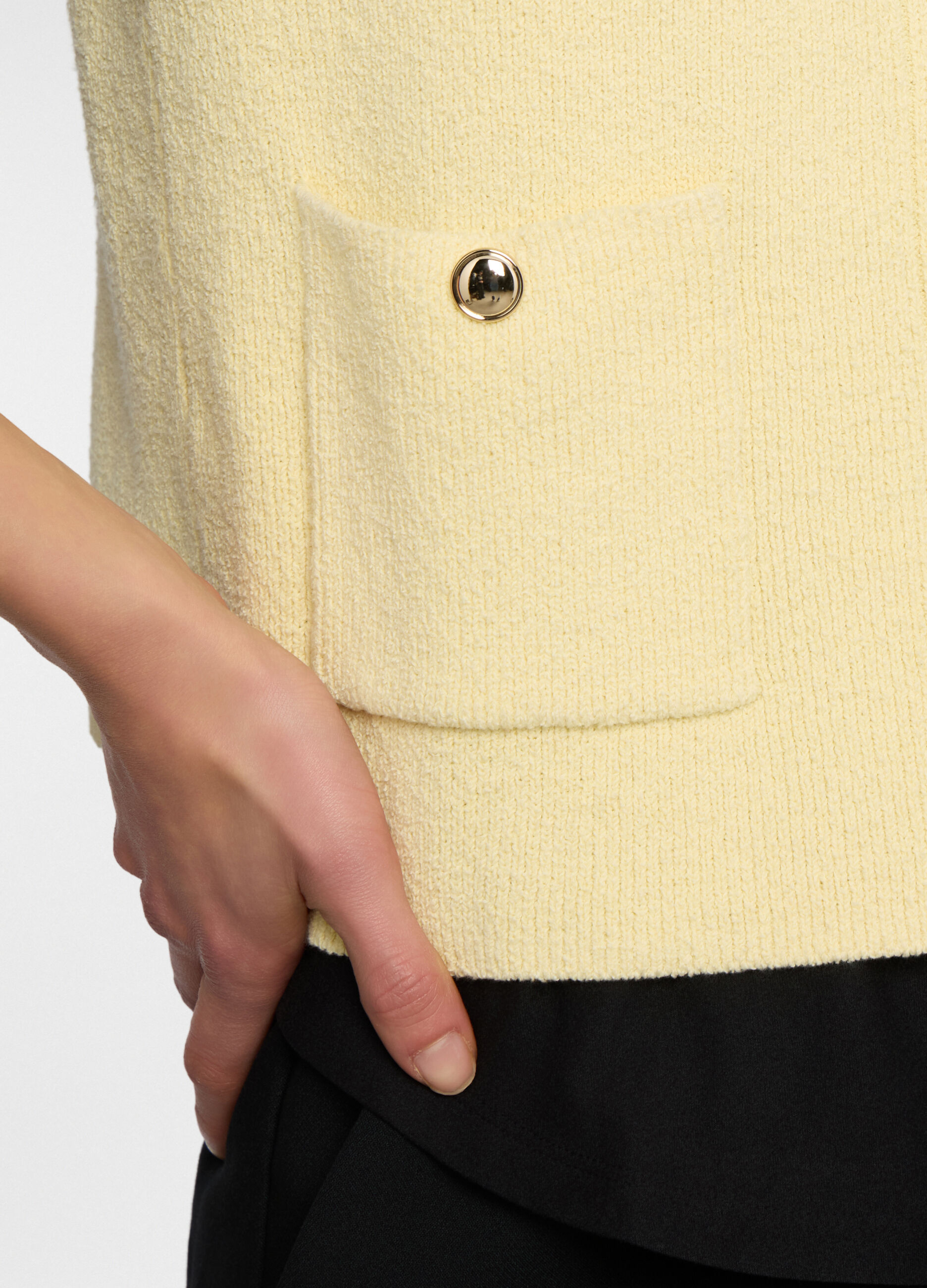 Gilet girocollo in costina donna_2