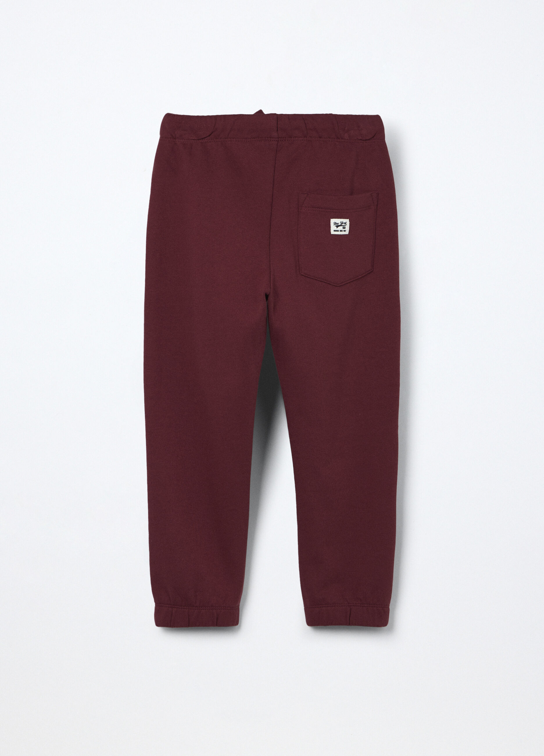 Jogger in puro cotone fleece bambino_1