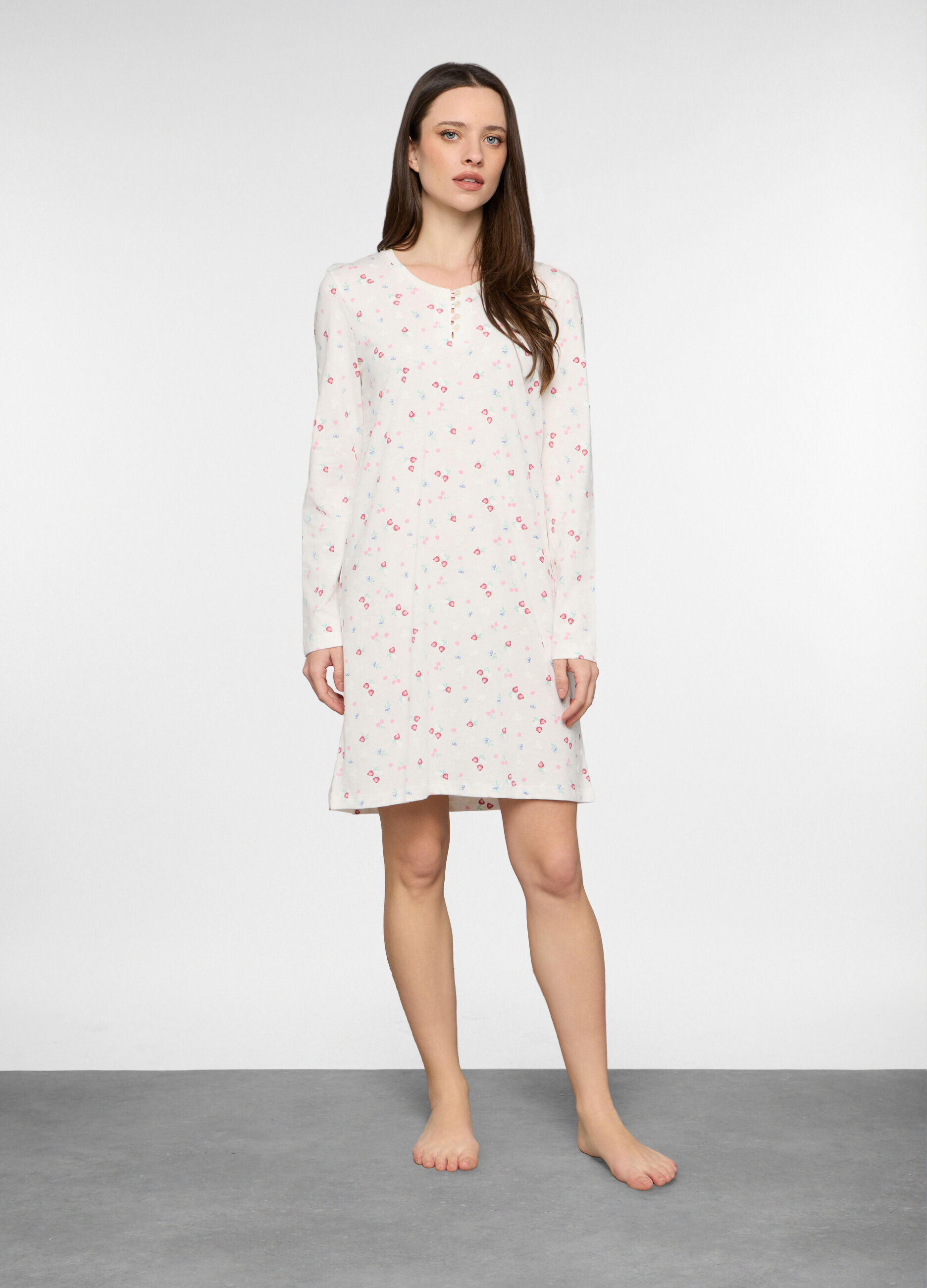 Kalimo Bohol Camicia Da Notte Donna In Raso - Con Cintura, Maniche A Volant, 97% Poliestere 3% Elastan, Lunga 80 Cm