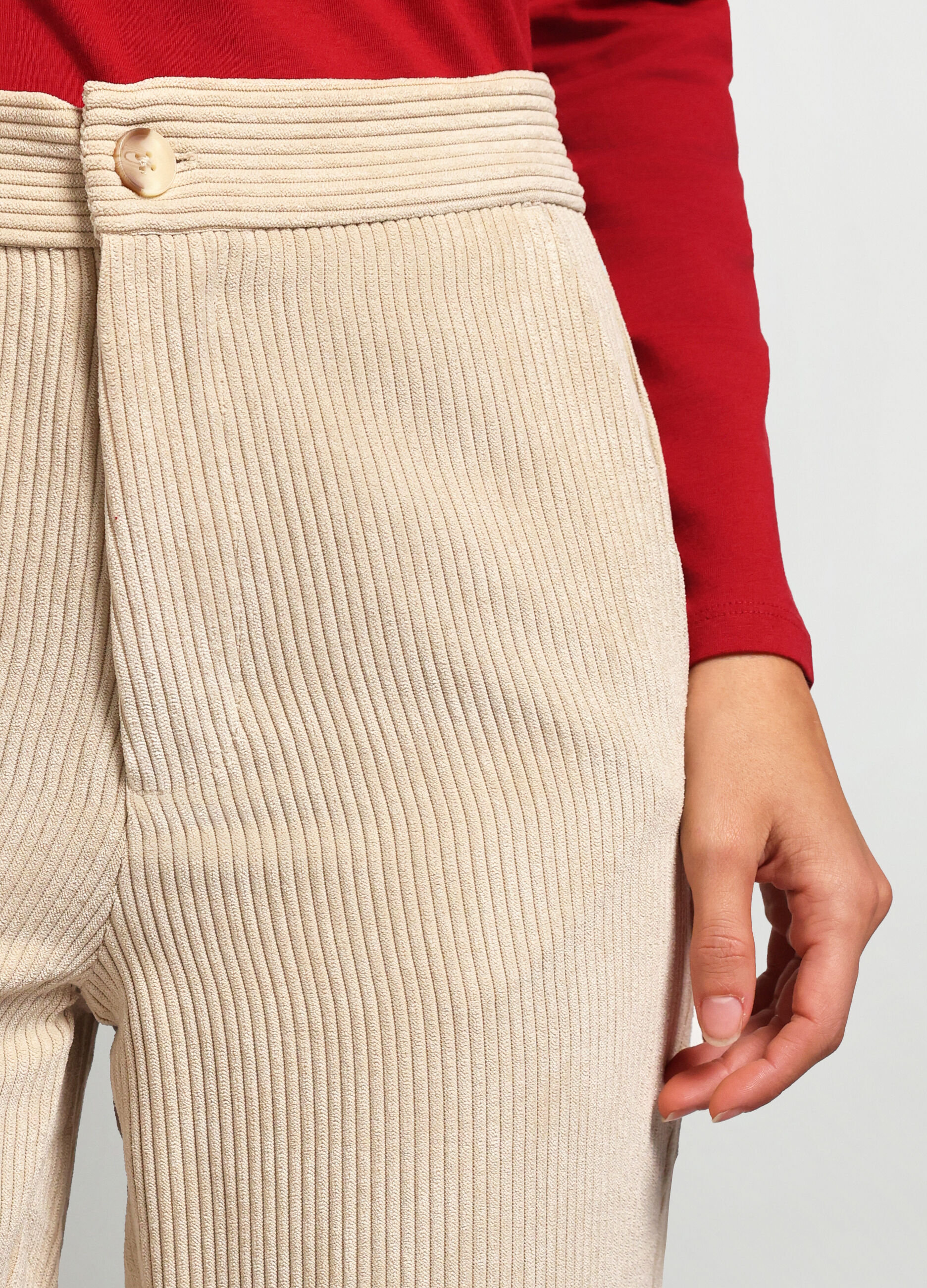 Pantaloni in costina di velluto donna_2