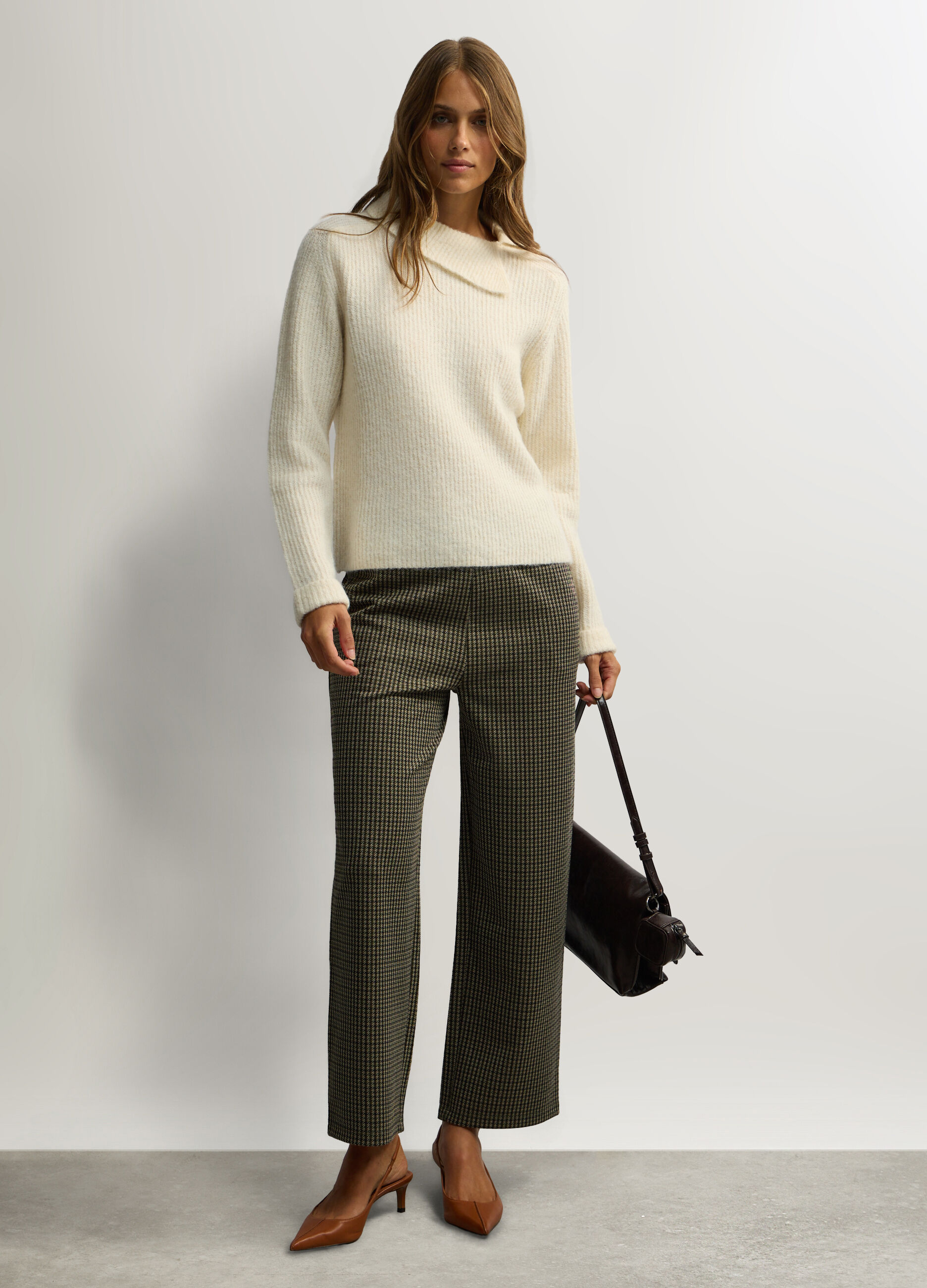 Pantaloni Straight Fit misto viscosa stretch donna_0