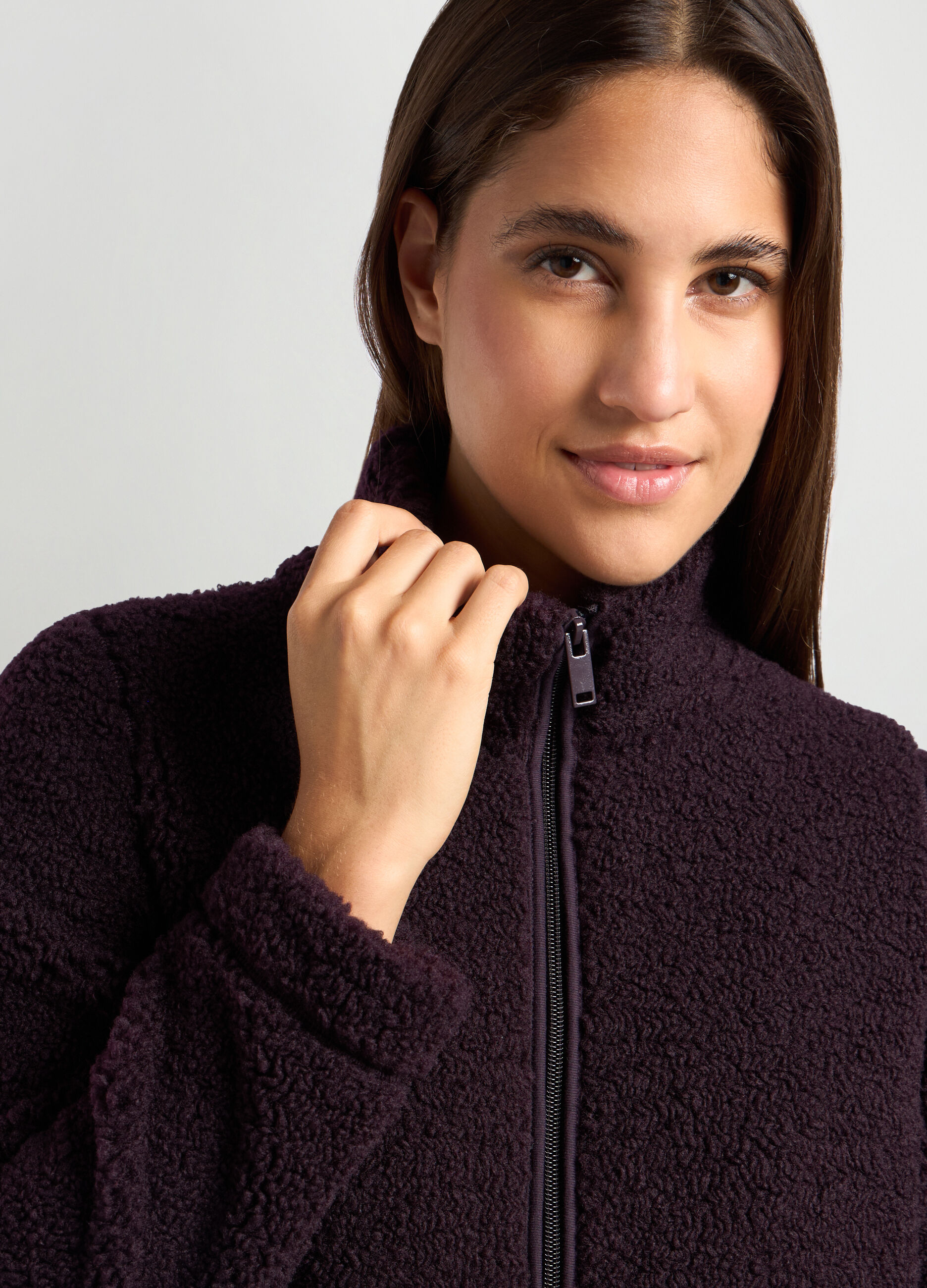 Giacca in sherpa full zip donna_2