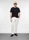 Pantalone chino slim fit in denim di misto cotone uomo_0